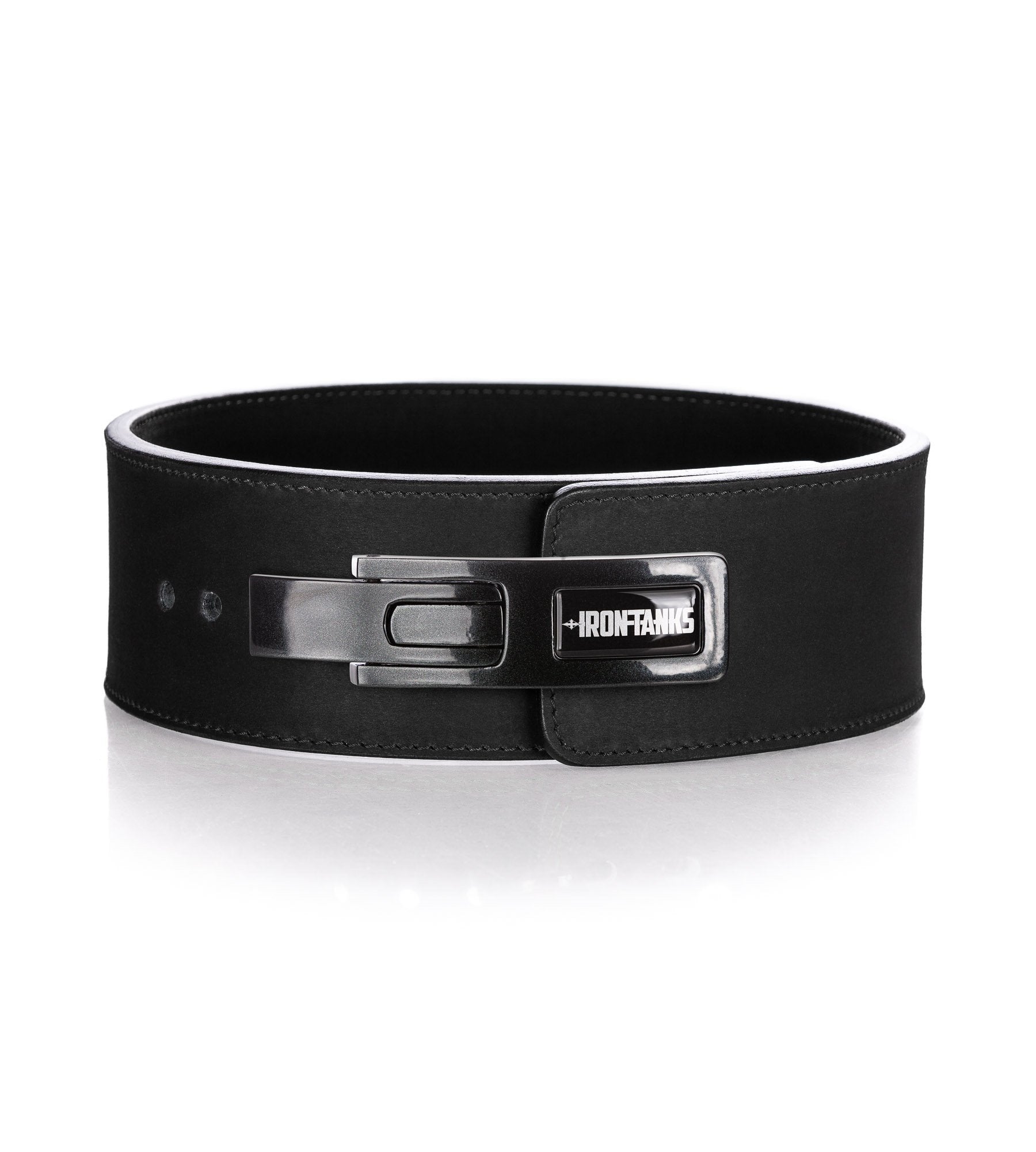 10mm Lever Deadlift Belt Black Powerlifting Training Squats Iron Tanks