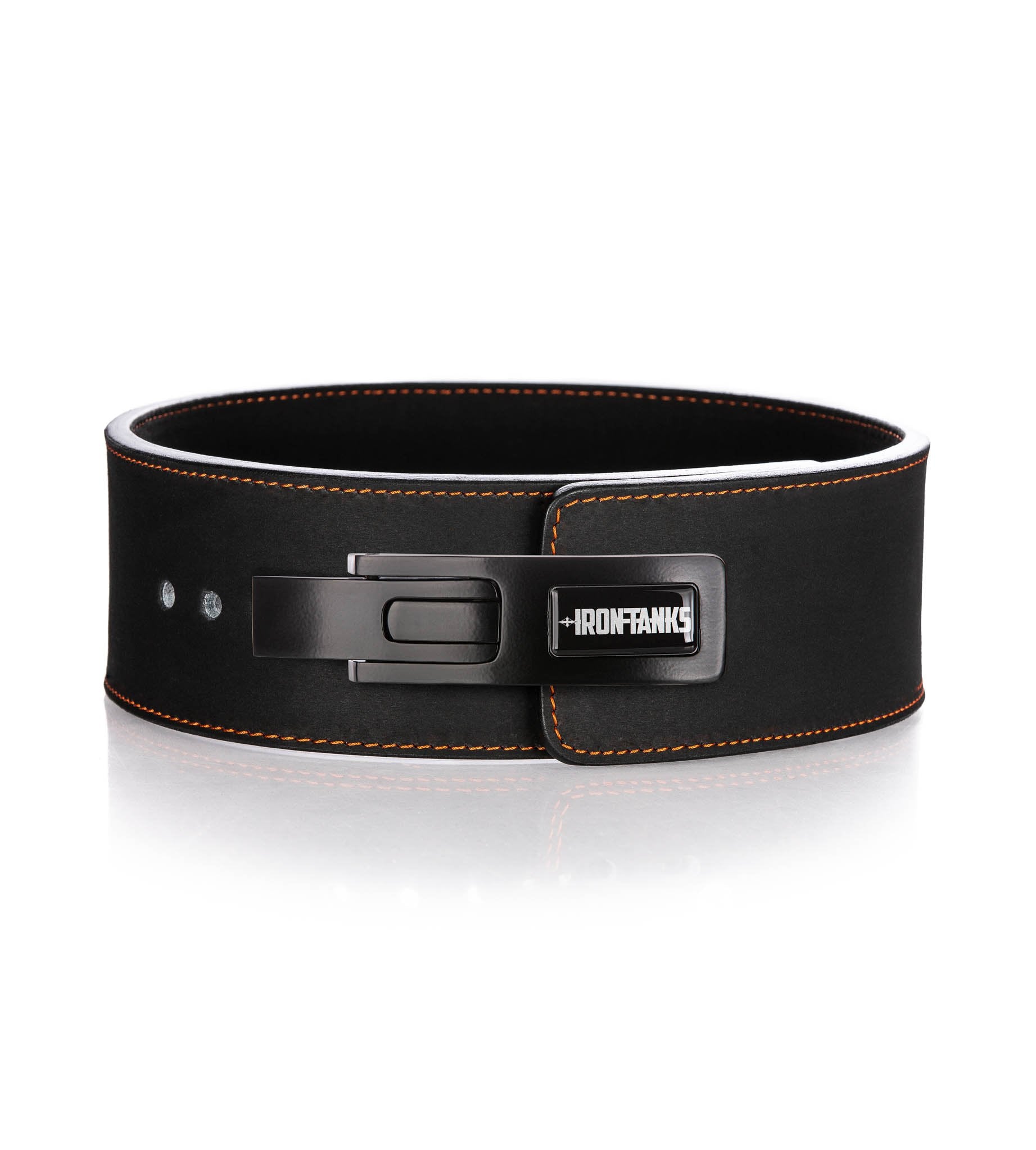 13mm Lever Powerlifting Belt Black Gym Workout Training | Iron Tanks