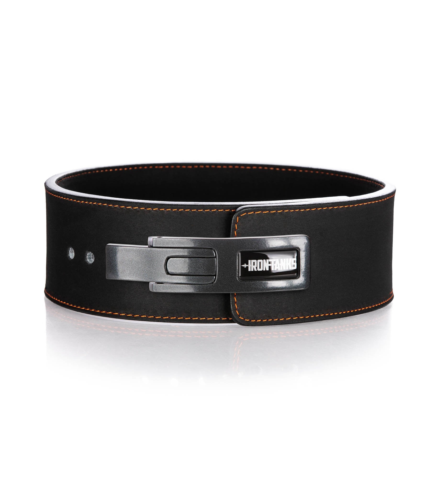 13mm Lever Powerlifting Belt Black Gym Workout Training | Iron Tanks