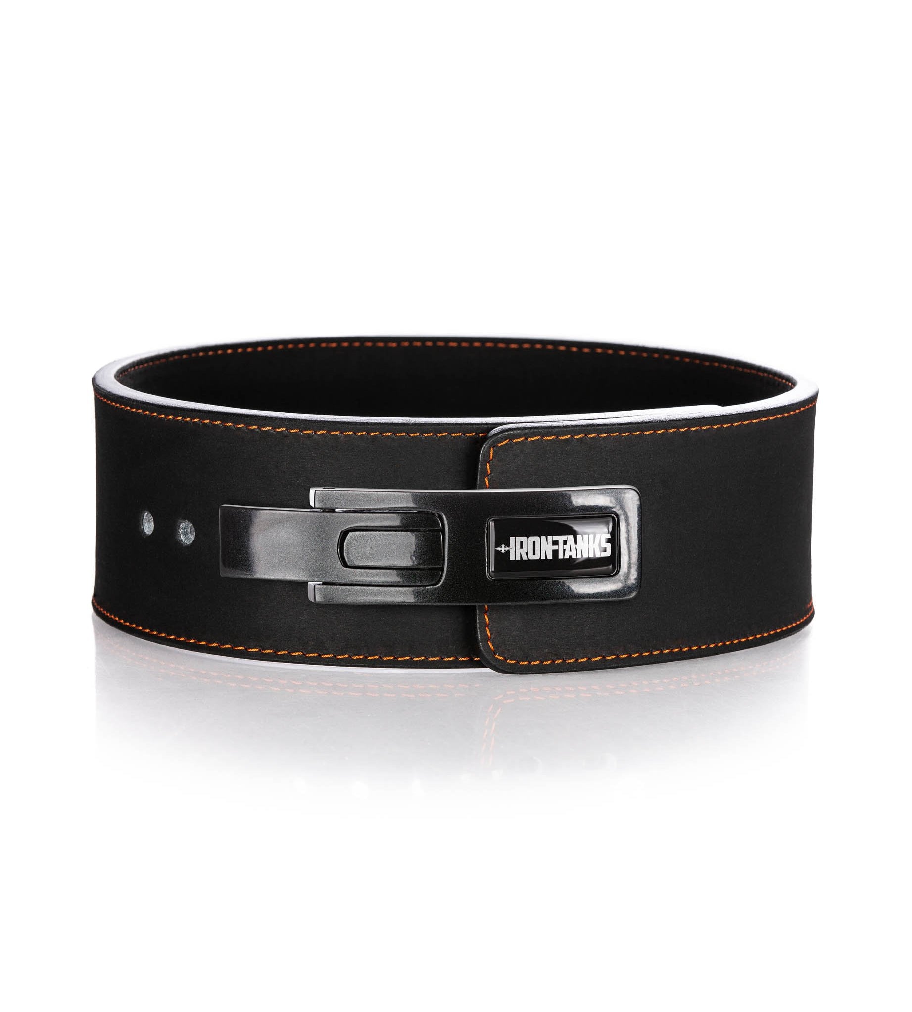 13mm Lever Powerlifting Belt Black Gym Workout Training | Iron Tanks