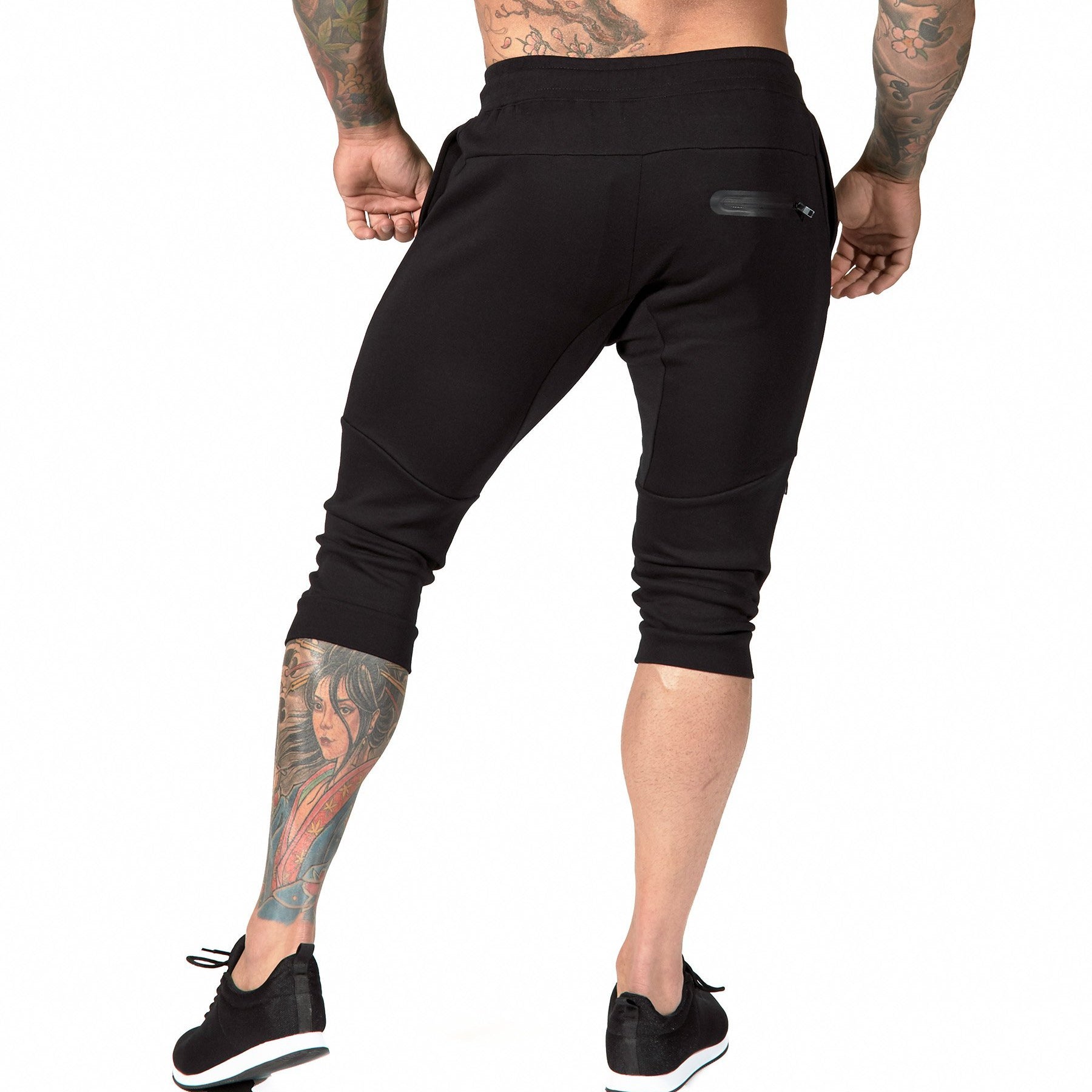 Iron Tanks Mens Pants Fusion 3/4 Gym Pants - Flux Black