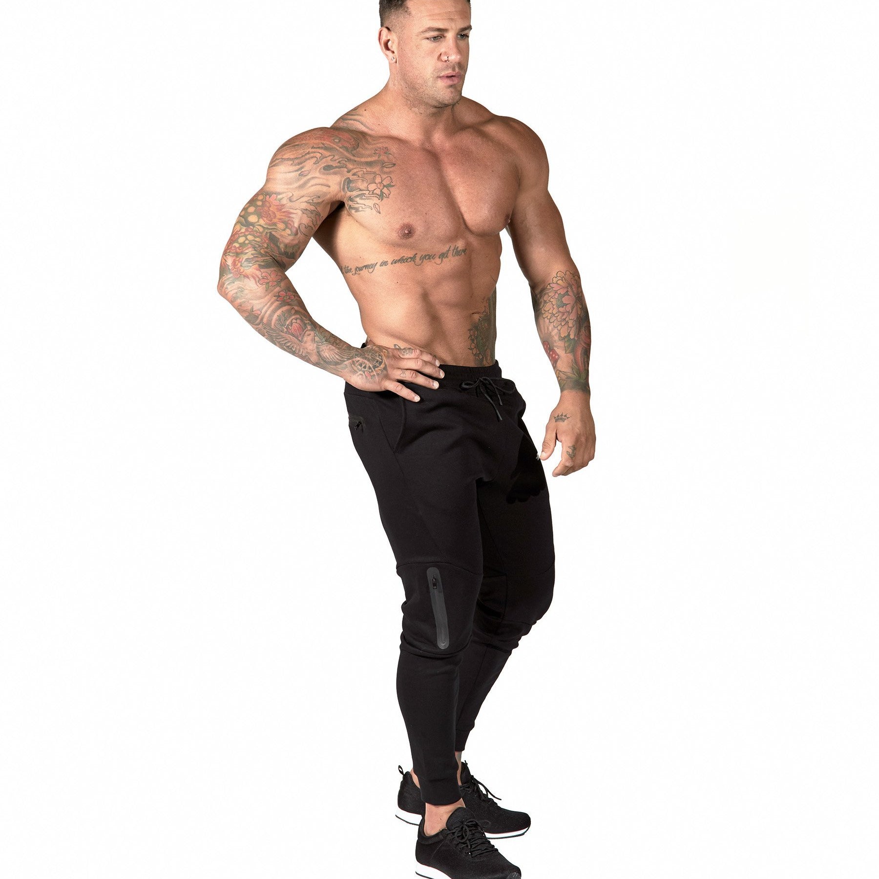 Iron Tanks Mens Pants Fusion Gym Pants - Flux Black