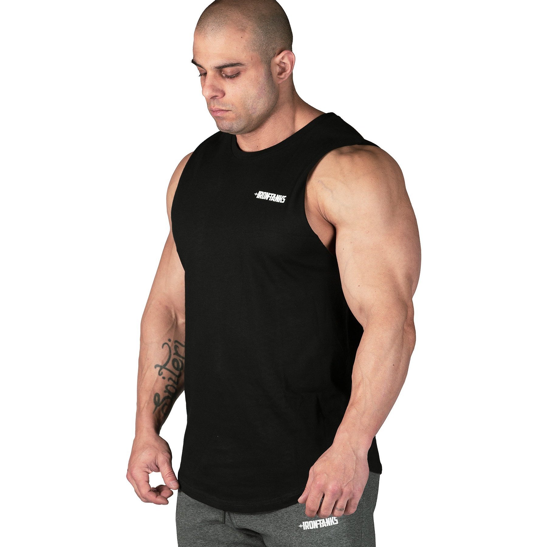 Iron Tanks Mens Tanks Alpha Muscle Tank - Mythos Black