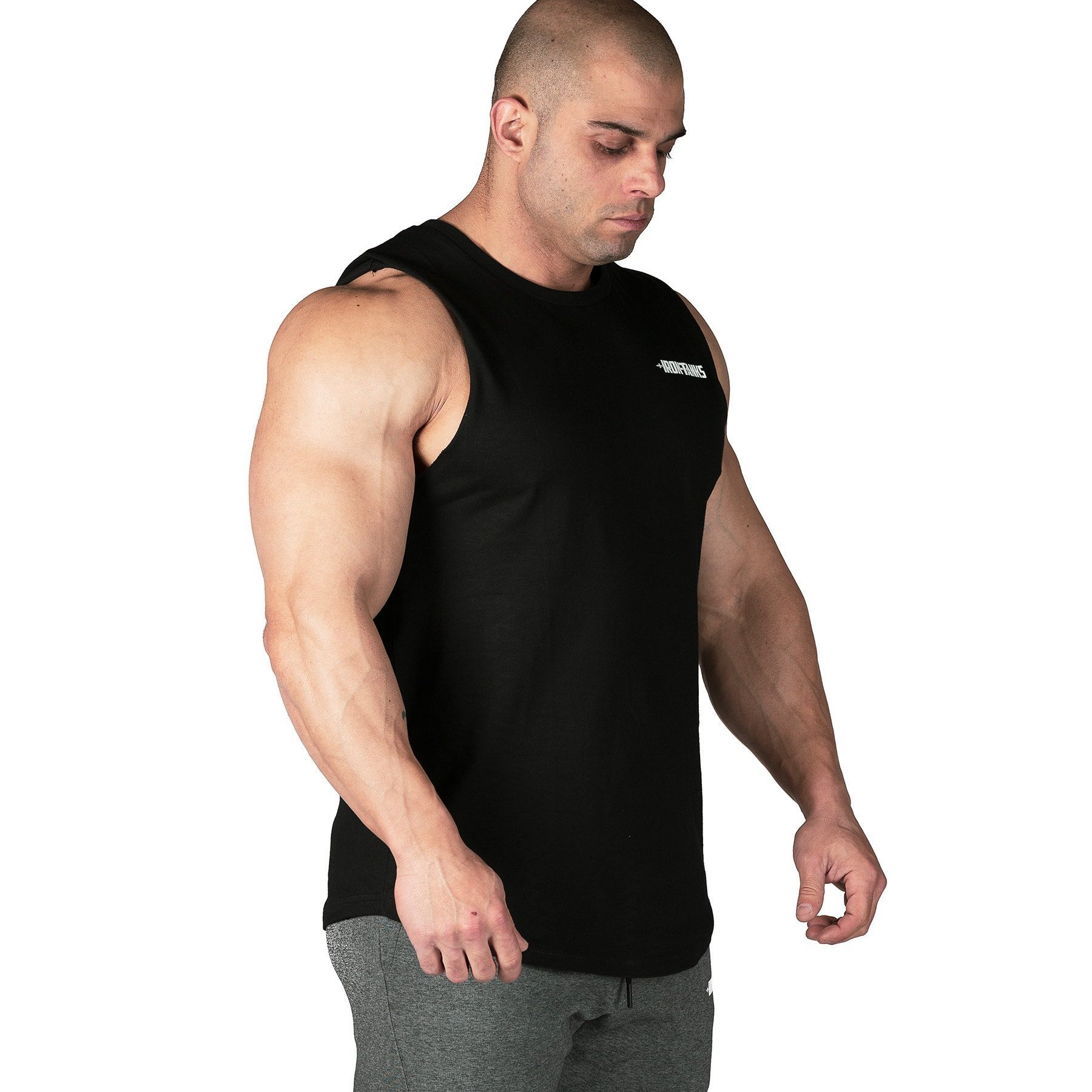Iron Tanks Mens Tanks Alpha Muscle Tank - Mythos Black