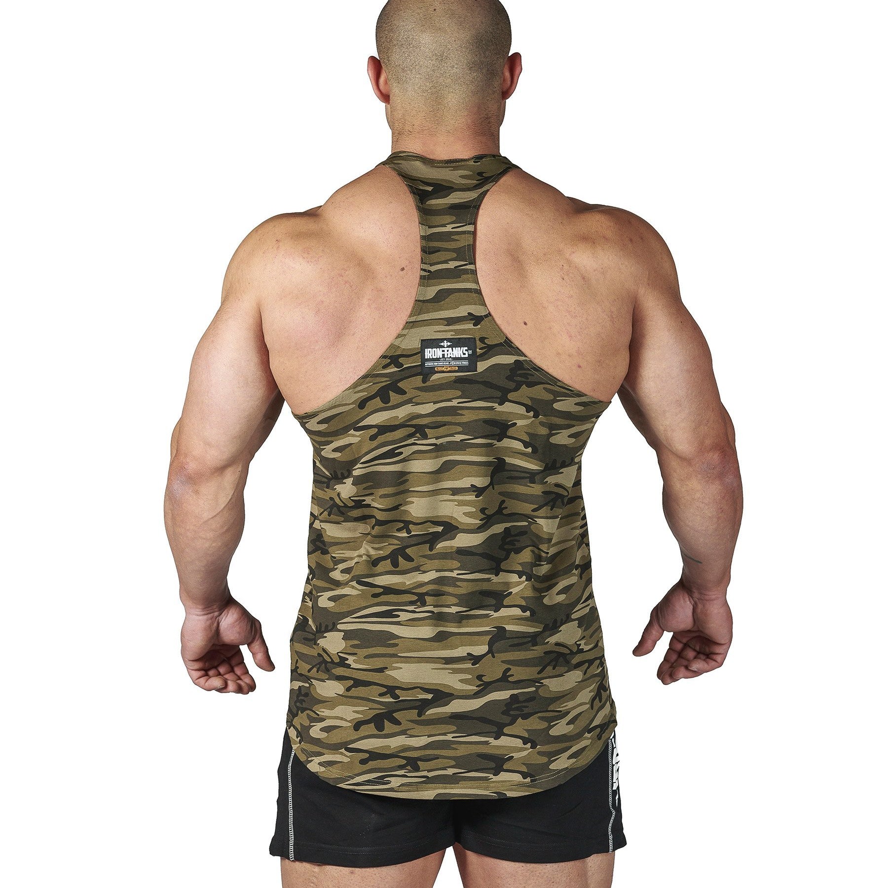 Iron Tanks Mens Tanks Alpha T-Back - Desert Camo