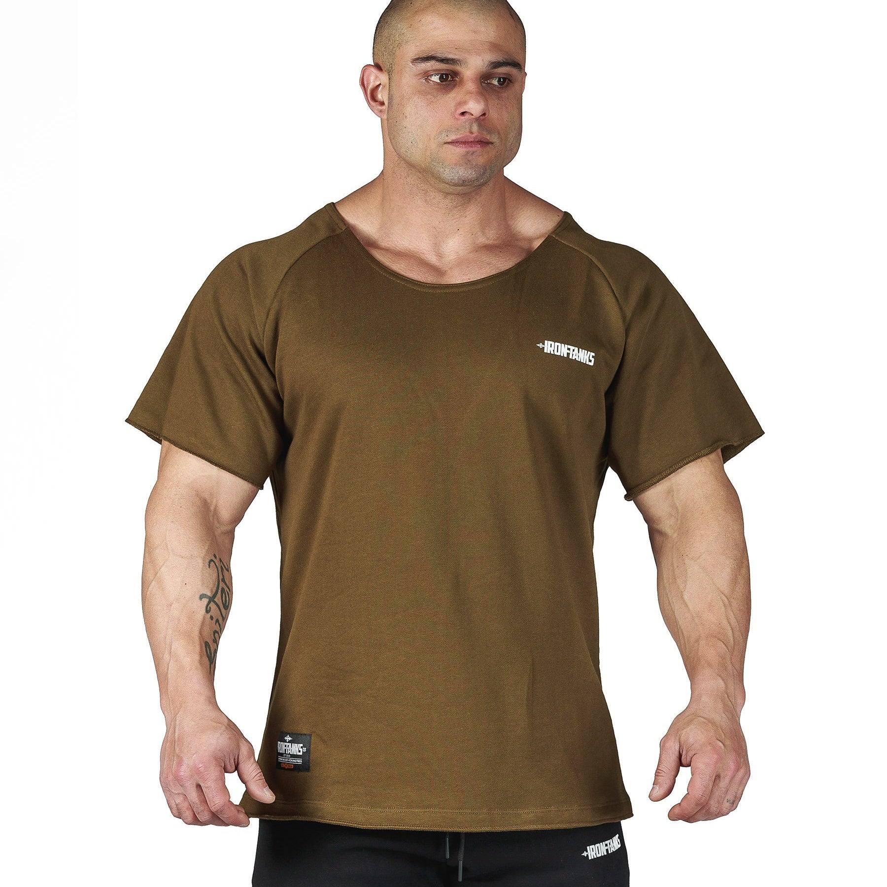 Iron Tanks Mens Tees & Shirts BFG Heavy Rag Top - Army Green