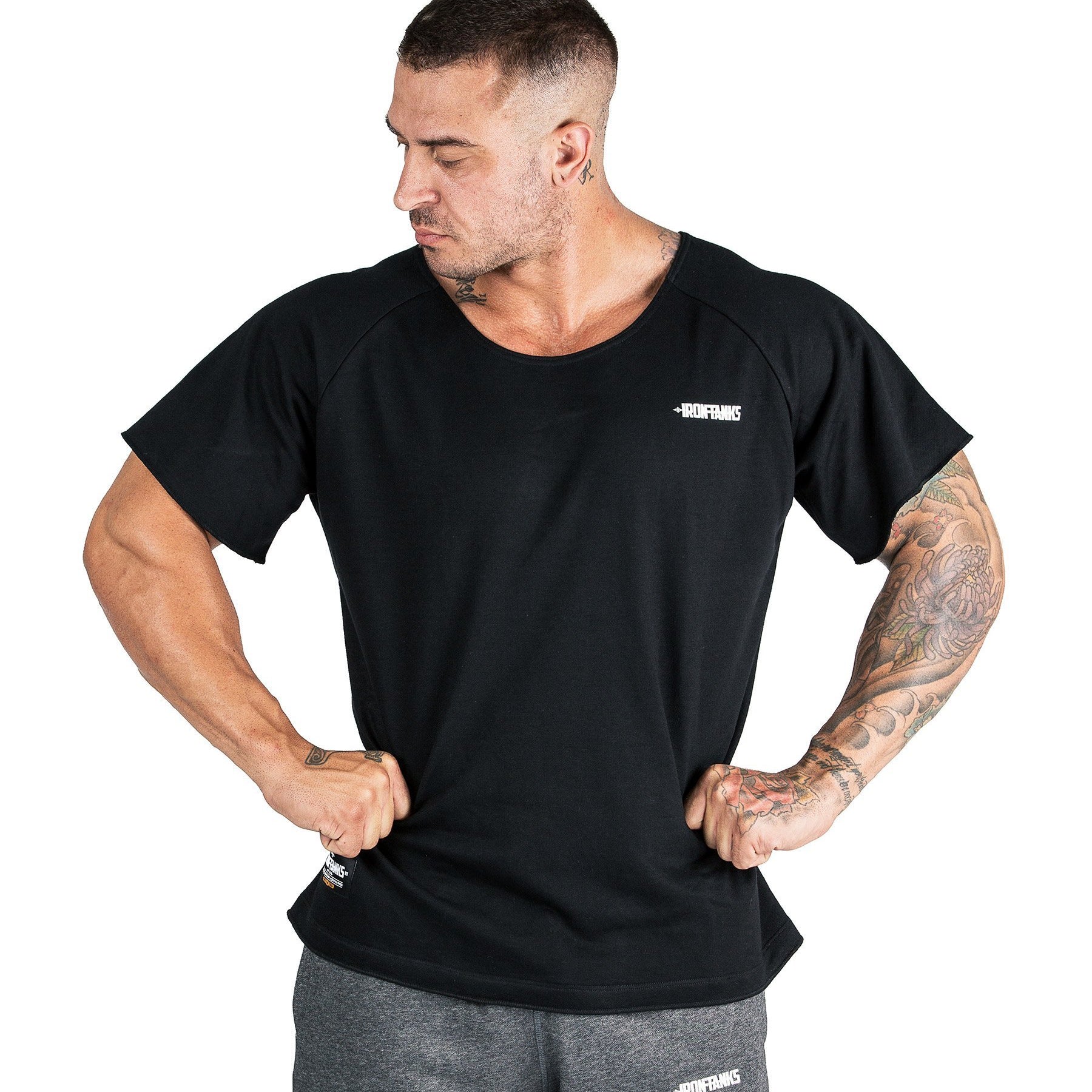 Iron Tanks Mens Tees & Shirts BFG Heavy Rag Top - Black