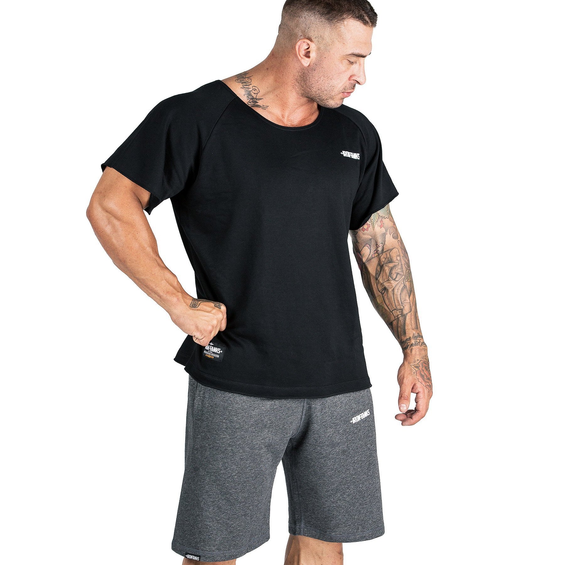 Iron Tanks Mens Tees & Shirts BFG Heavy Rag Top - Black