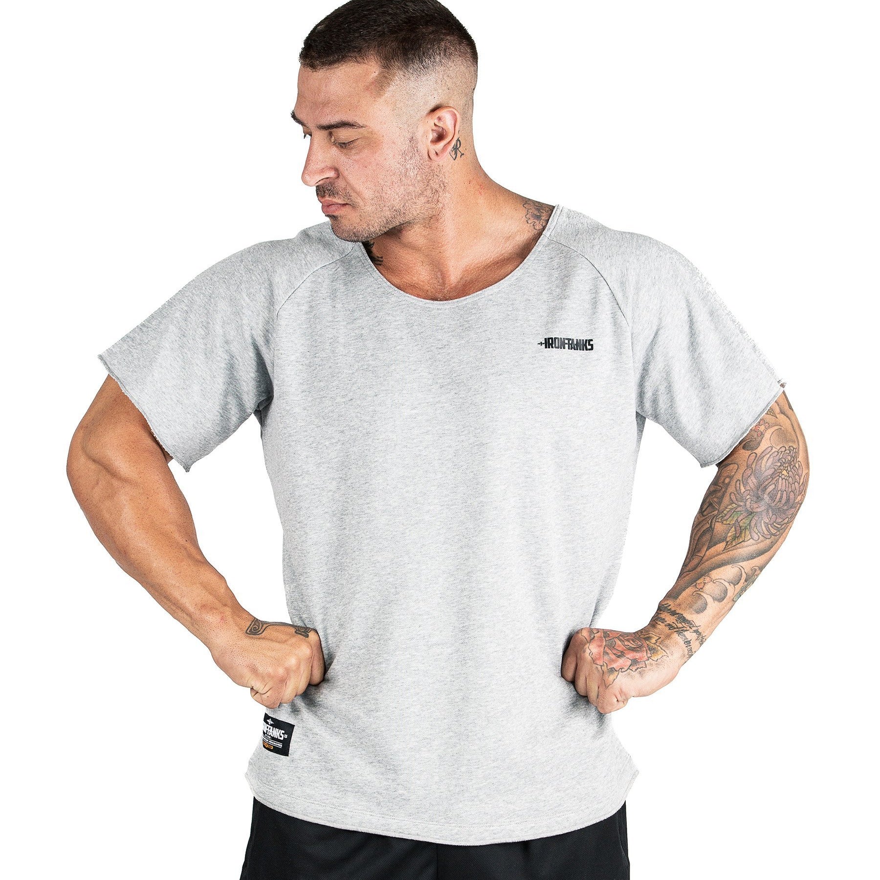 Iron Tanks Mens Tees & Shirts BFG Heavy Rag Top - Grey