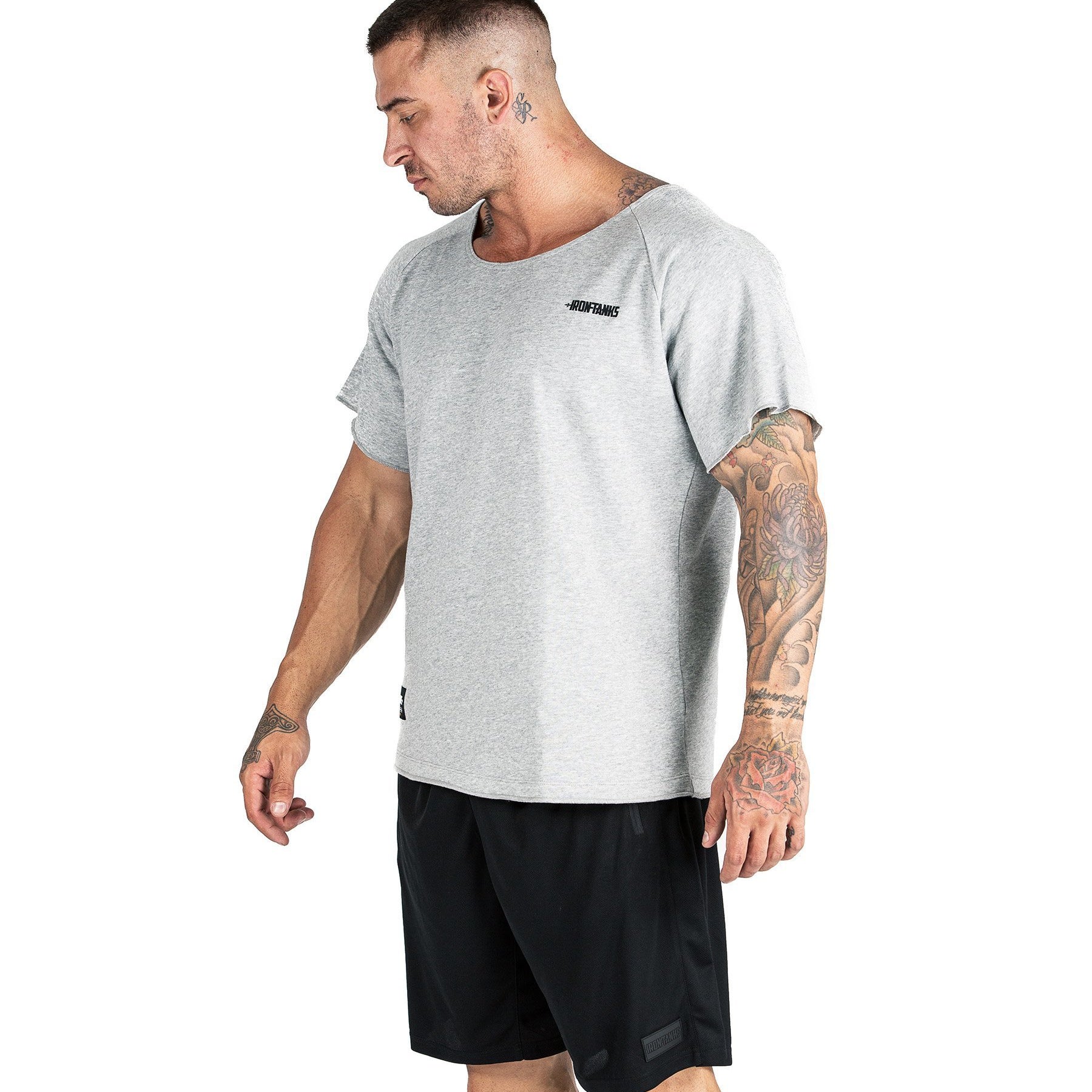 Iron Tanks Mens Tees & Shirts BFG Heavy Rag Top - Grey