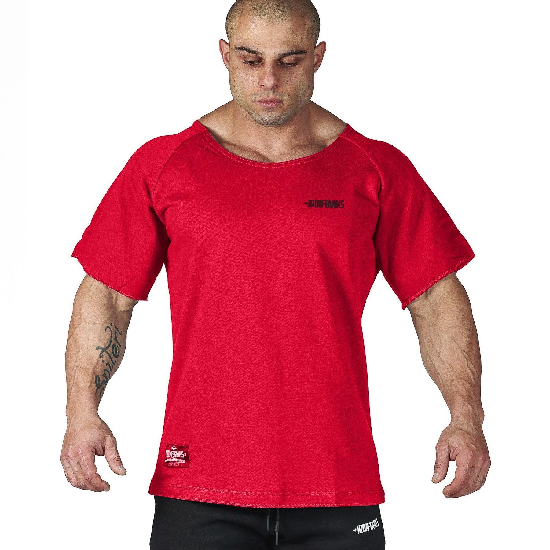 Iron Tanks Mens Tees & Shirts BFG Heavy Rag Top - Red