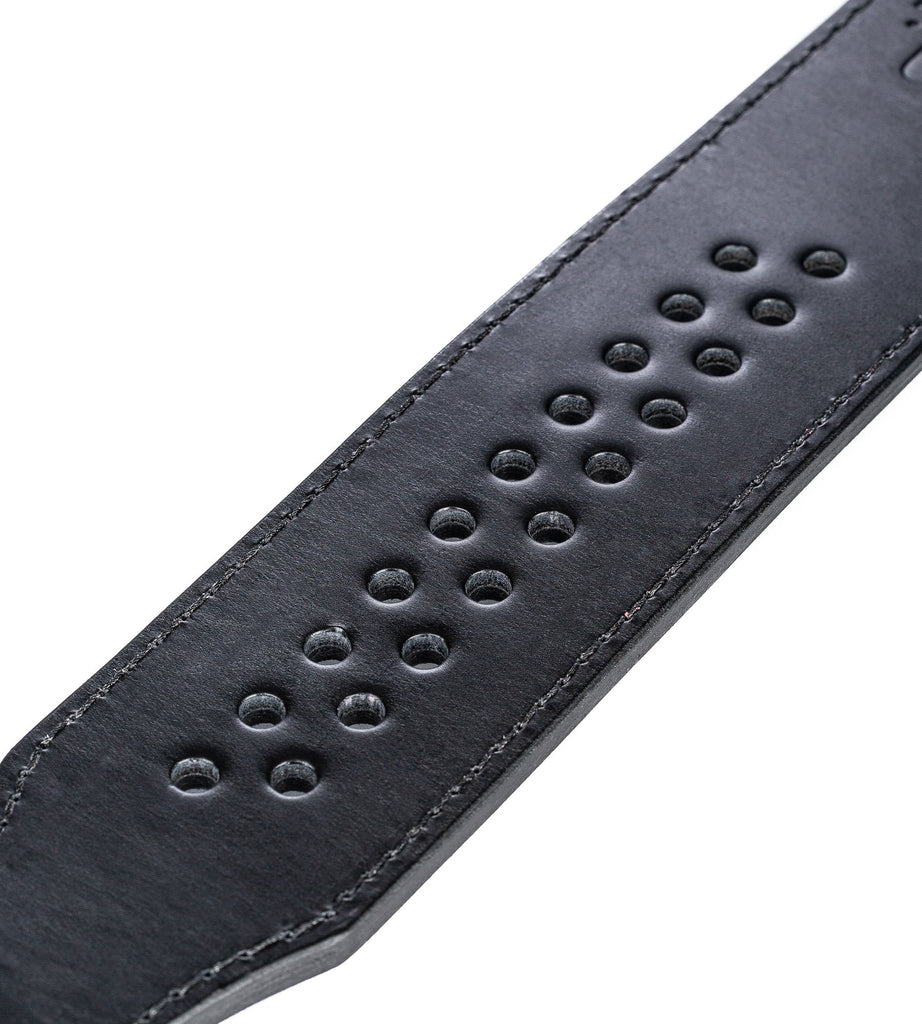 13mm Single Prong Weightlifting Belt Black. 0.5 inch increments.