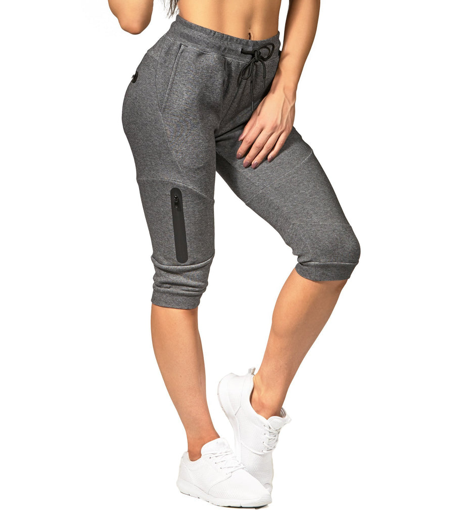 Iron Tanks Womens Pants Womens Fusion 3/4 Gym Pants - Carbon Grey