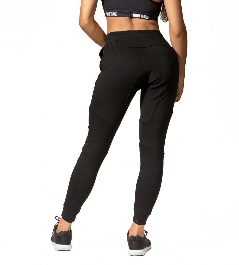 Iron Tanks Womens Pants Womens Fusion Gym Pants - Flux Black