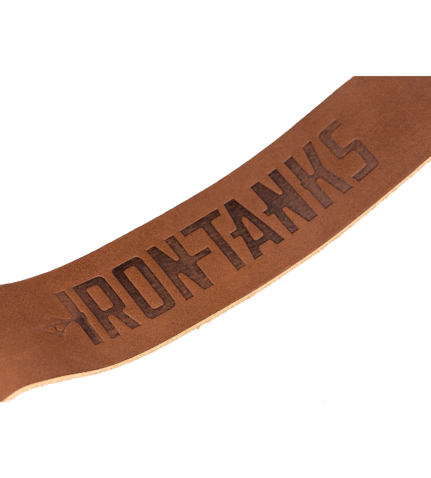 Leather Weightlifting Straps Tan Gym Workout Deadlift | Iron Tanks