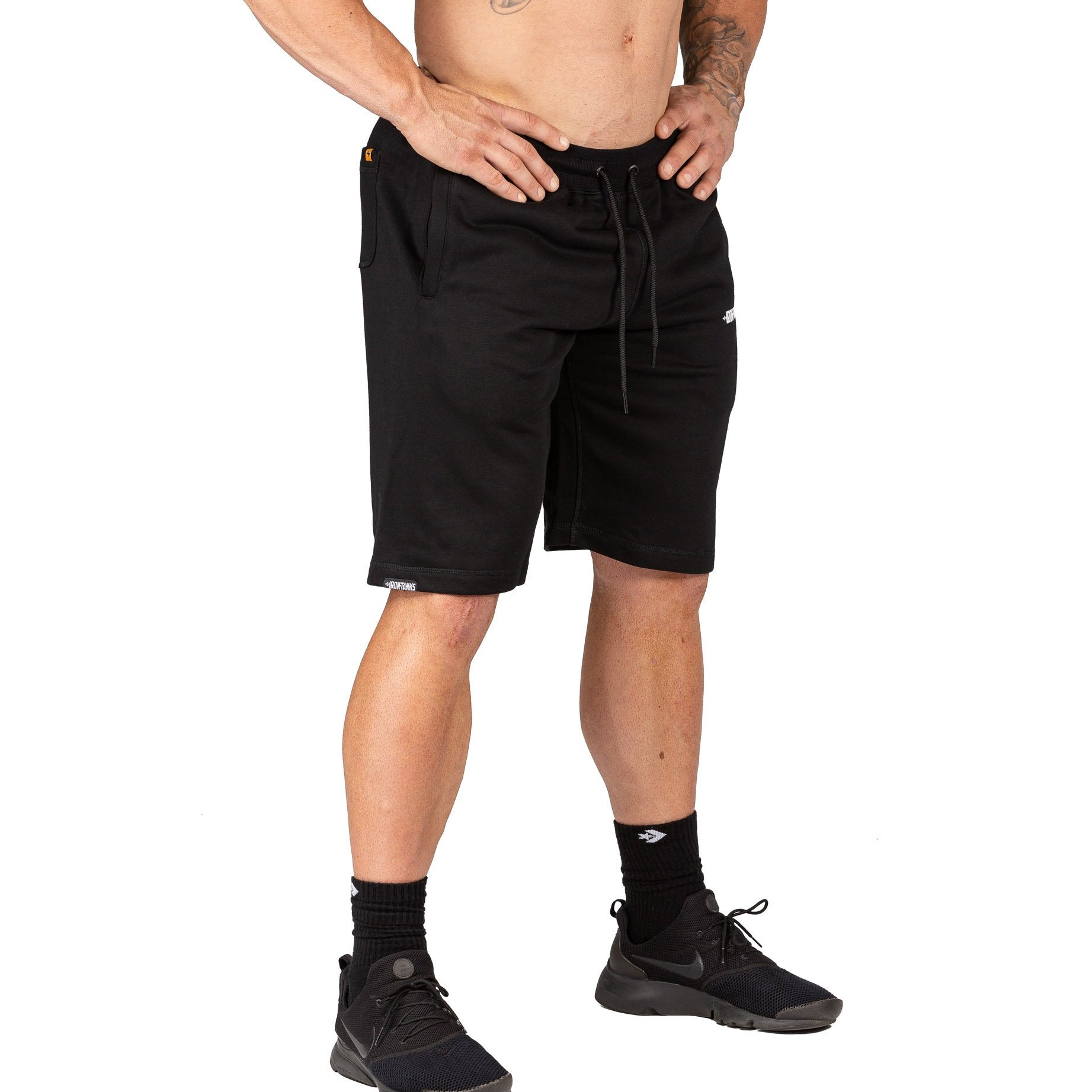 Men's BFG Gym Shorts II Black Workout Sweat Bodybuilding | Iron Tanks