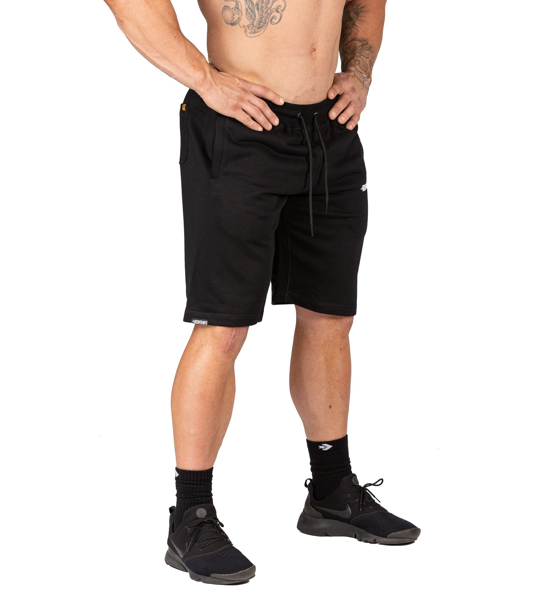Men's BFG Gym Shorts II Black Workout Sweat Bodybuilding | Iron Tanks