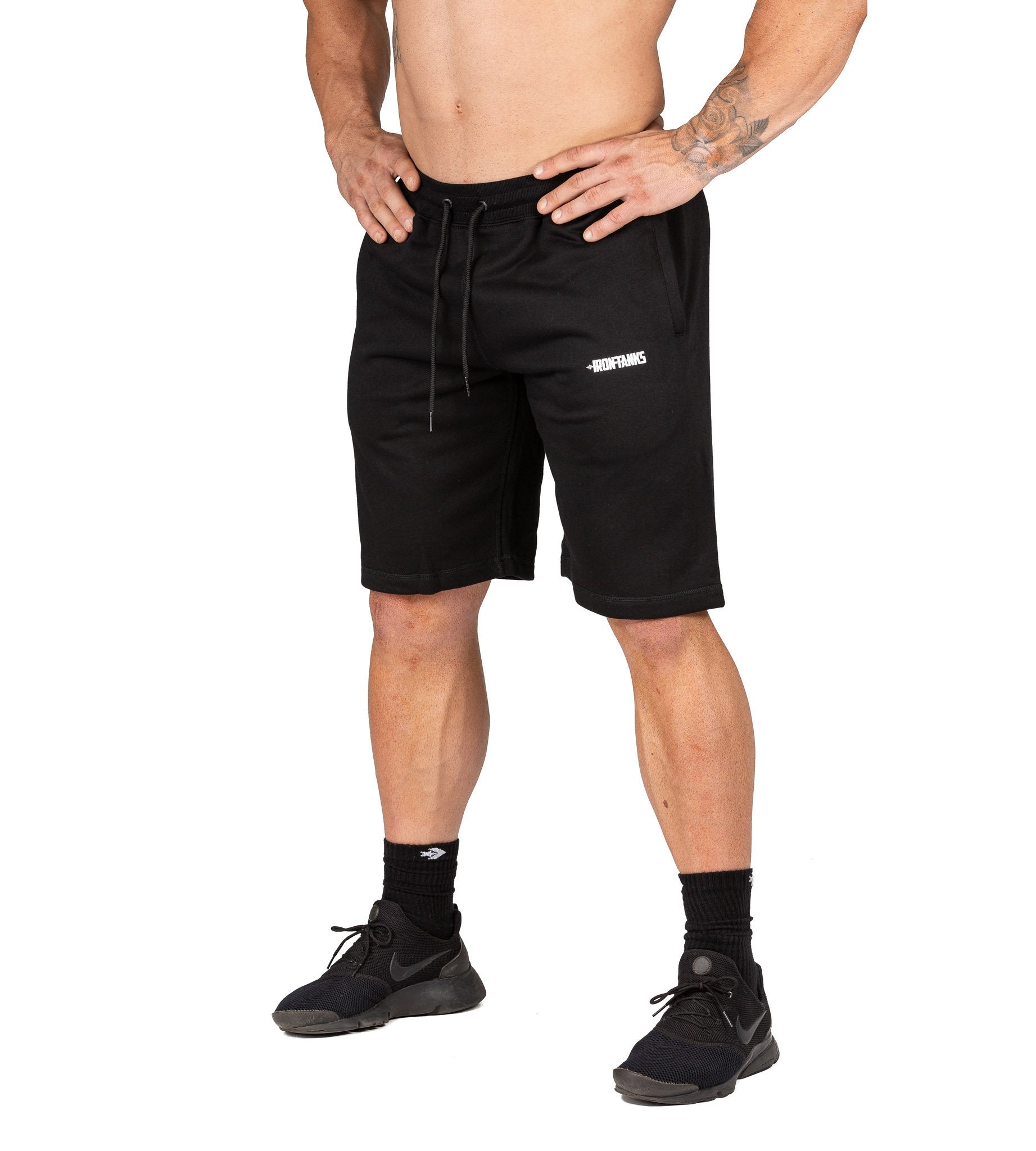 Men's BFG Gym Shorts II Black Workout Sweat Bodybuilding | Iron Tanks