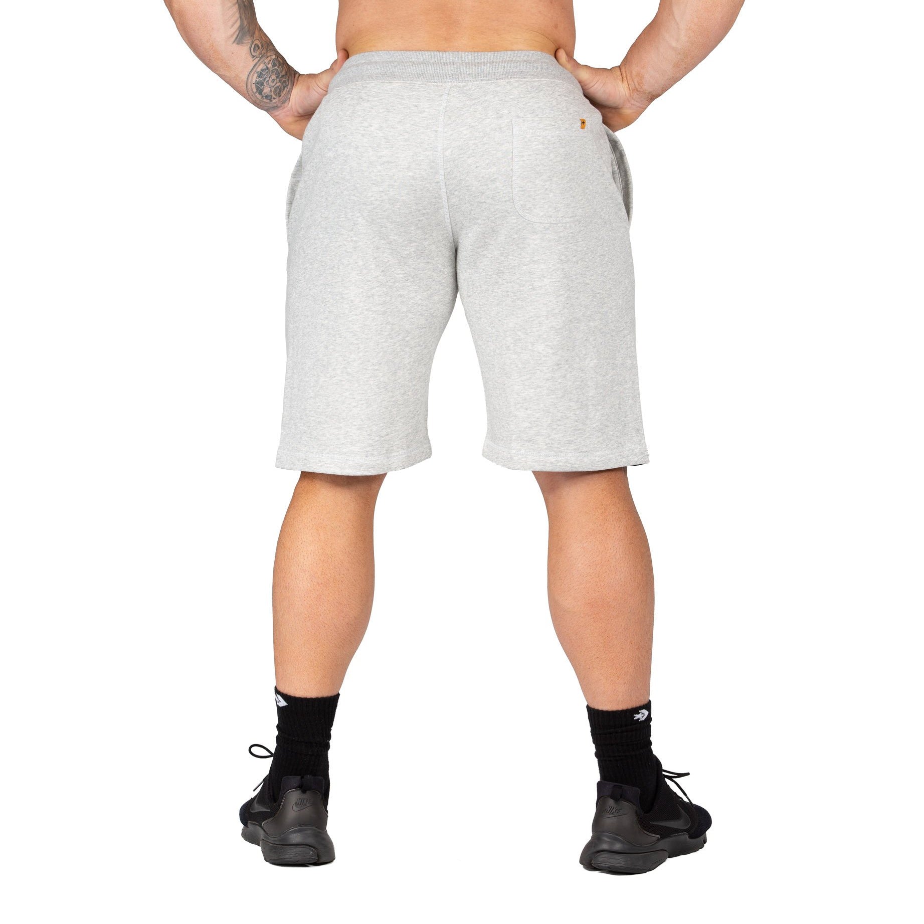 Men's BFG Gym Shorts II Grey Workout Sweat Bodybuilding | Iron Tanks