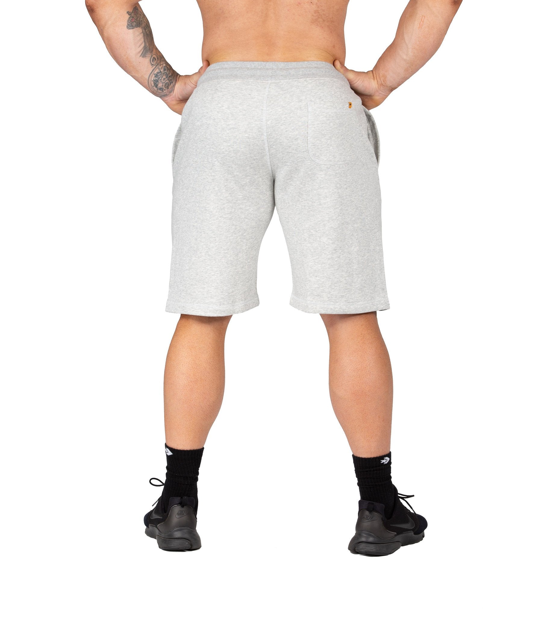 Men's BFG Gym Shorts II Grey Workout Sweat Bodybuilding | Iron Tanks