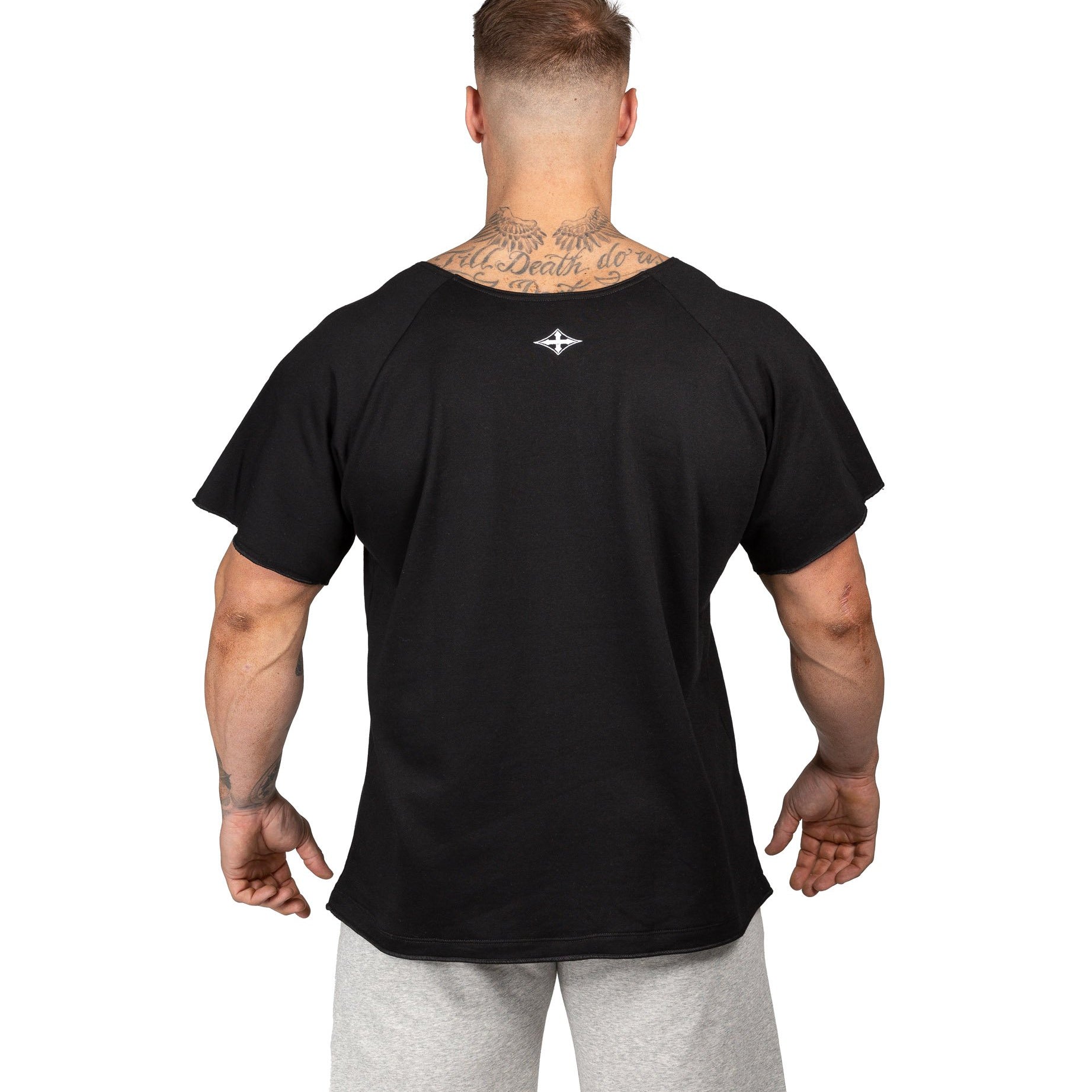 Men's BFG Heavy Rag Top Black Gym Bodybuilding Shirt | Iron Tanks