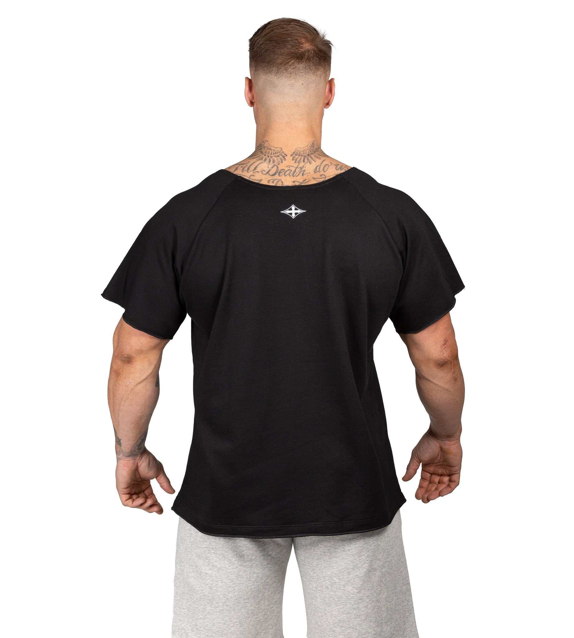 Men's BFG Heavy Rag Top Black Gym Bodybuilding Shirt | Iron Tanks