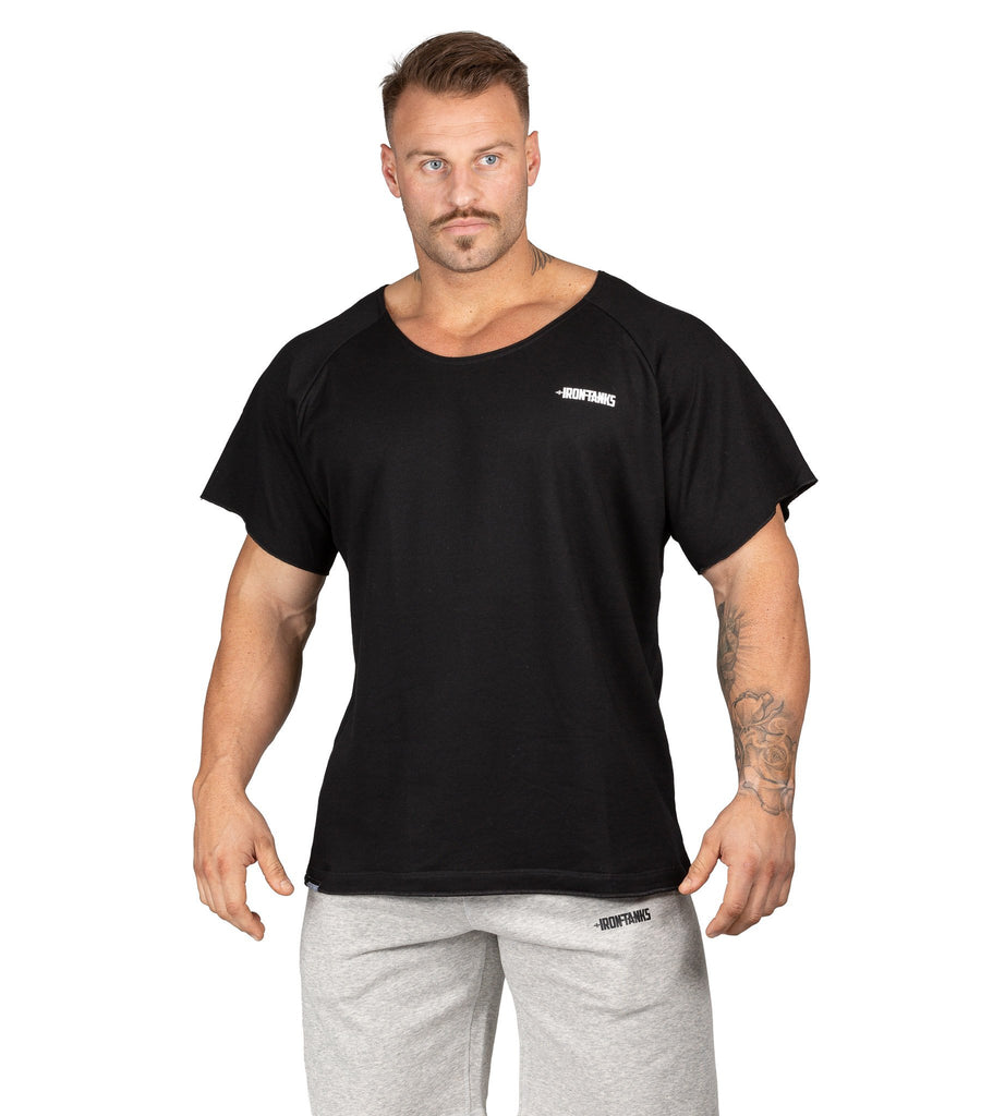 Men's BFG Heavy Rag Top Black Gym Bodybuilding Shirt | Iron Tanks