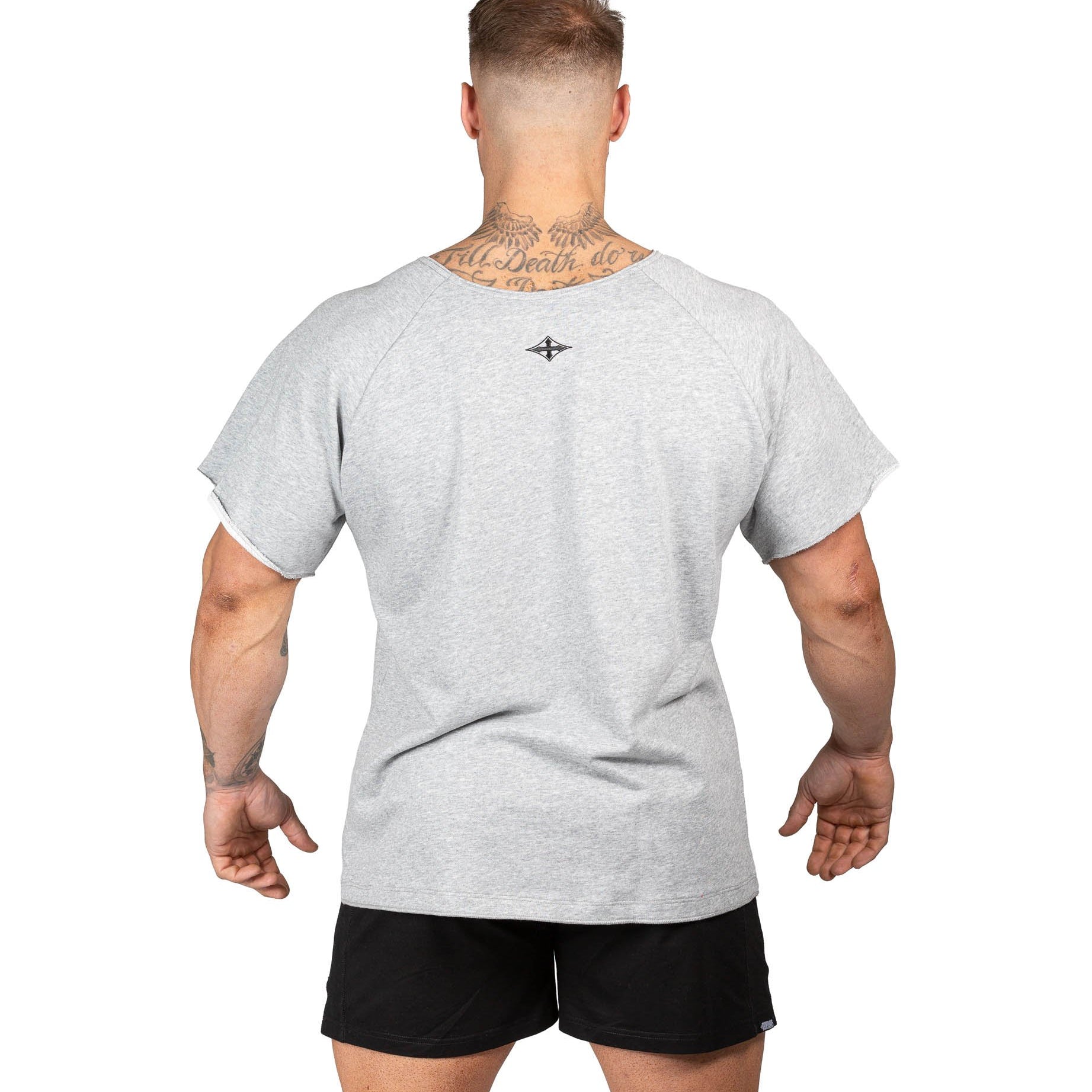 Men's BFG Heavy Rag Top Grey Gym Bodybuilding Workout | Iron Tanks
