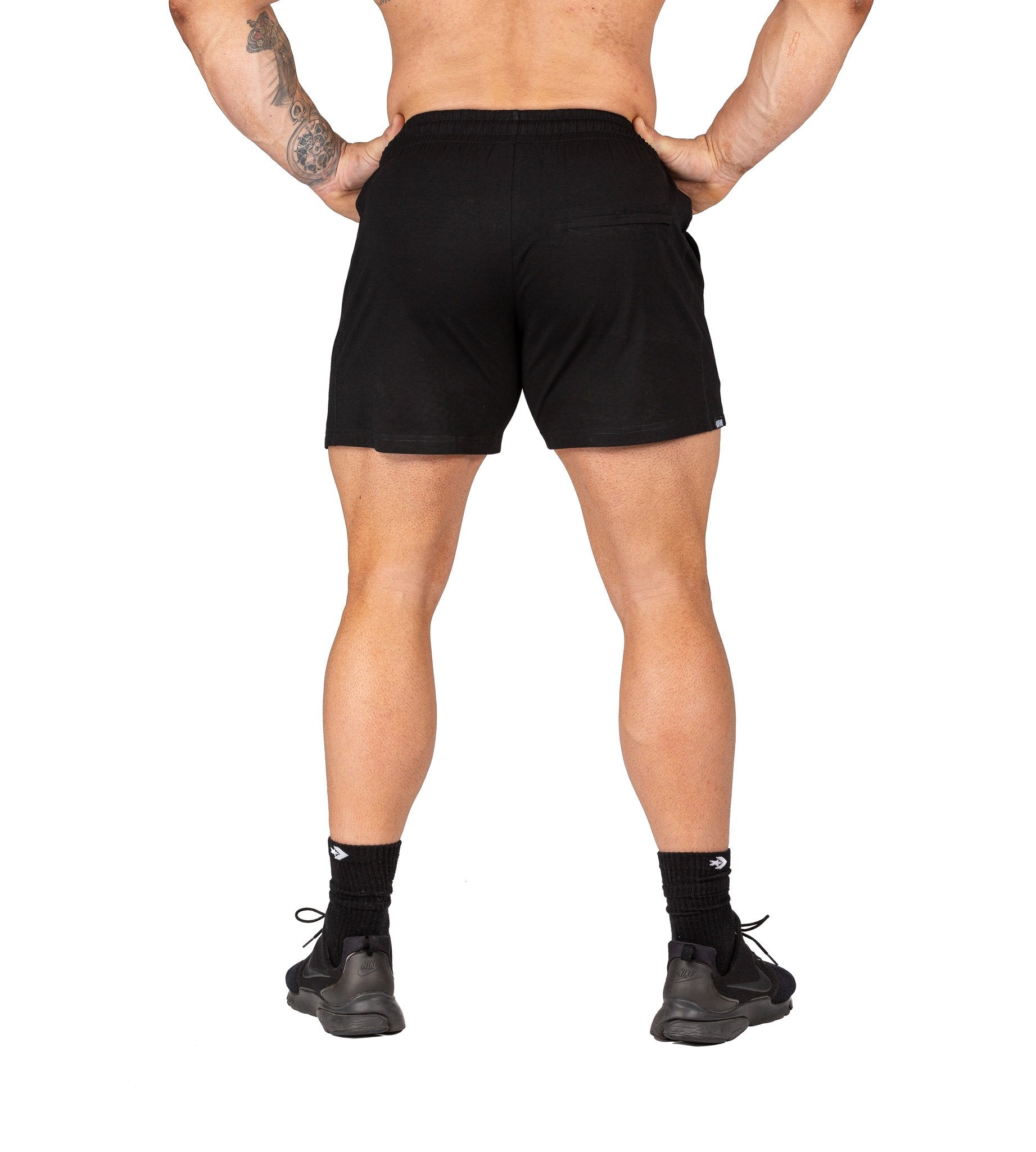 Men's Bodybuilding Gym Shorts Workout Training Black | Iron Tanks