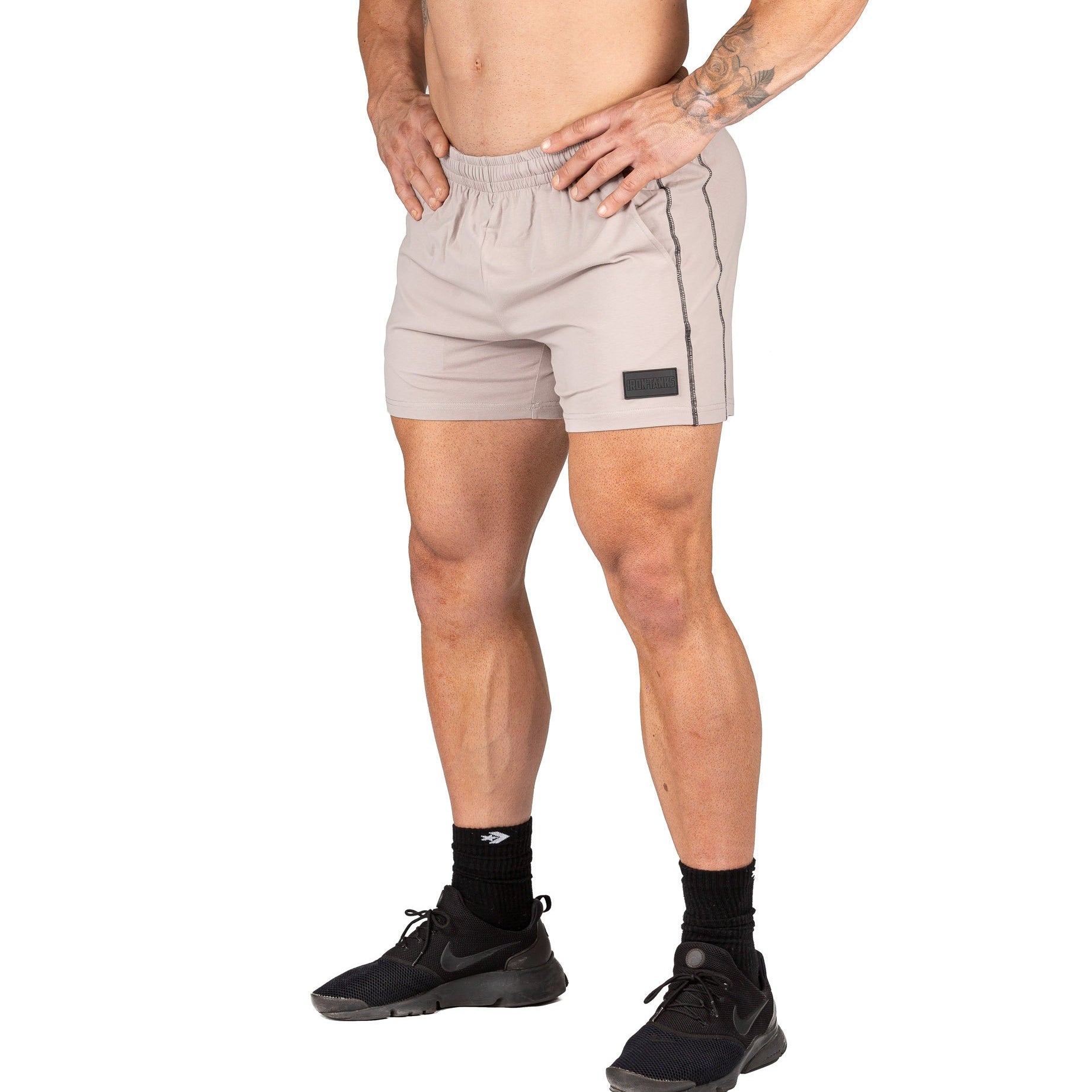 Men's Bodybuilding Gym Shorts Workout Training Bone | Iron Tanks