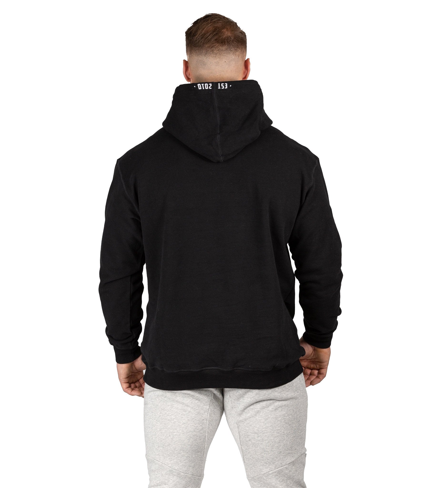 Men's Fleece Pullover Hoodie Grey Gym Bodybuilding Jumper | Iron Tanks