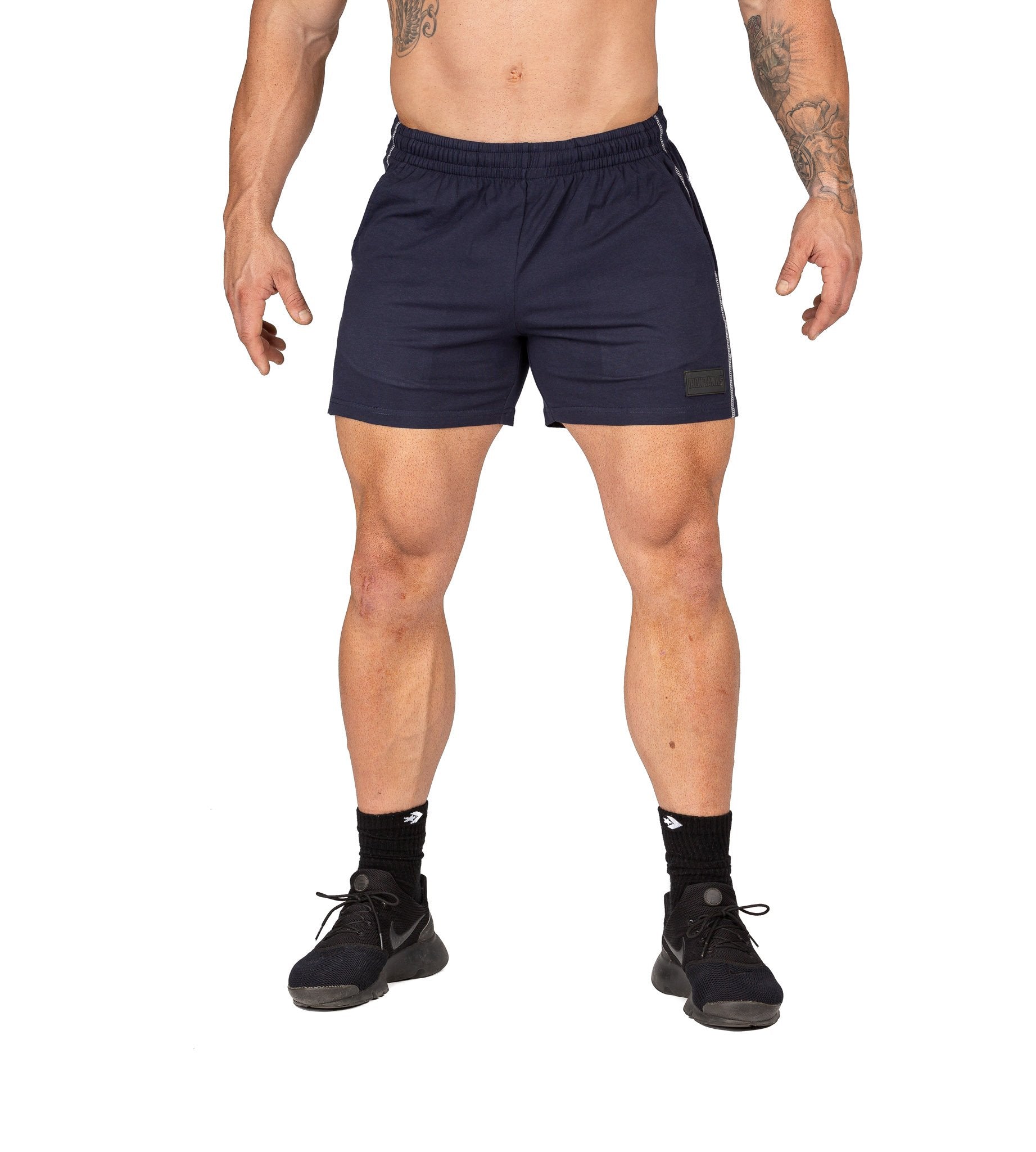 Men's Gym Shorts Blue Bodybuilding Training Workout | Iron Tanks