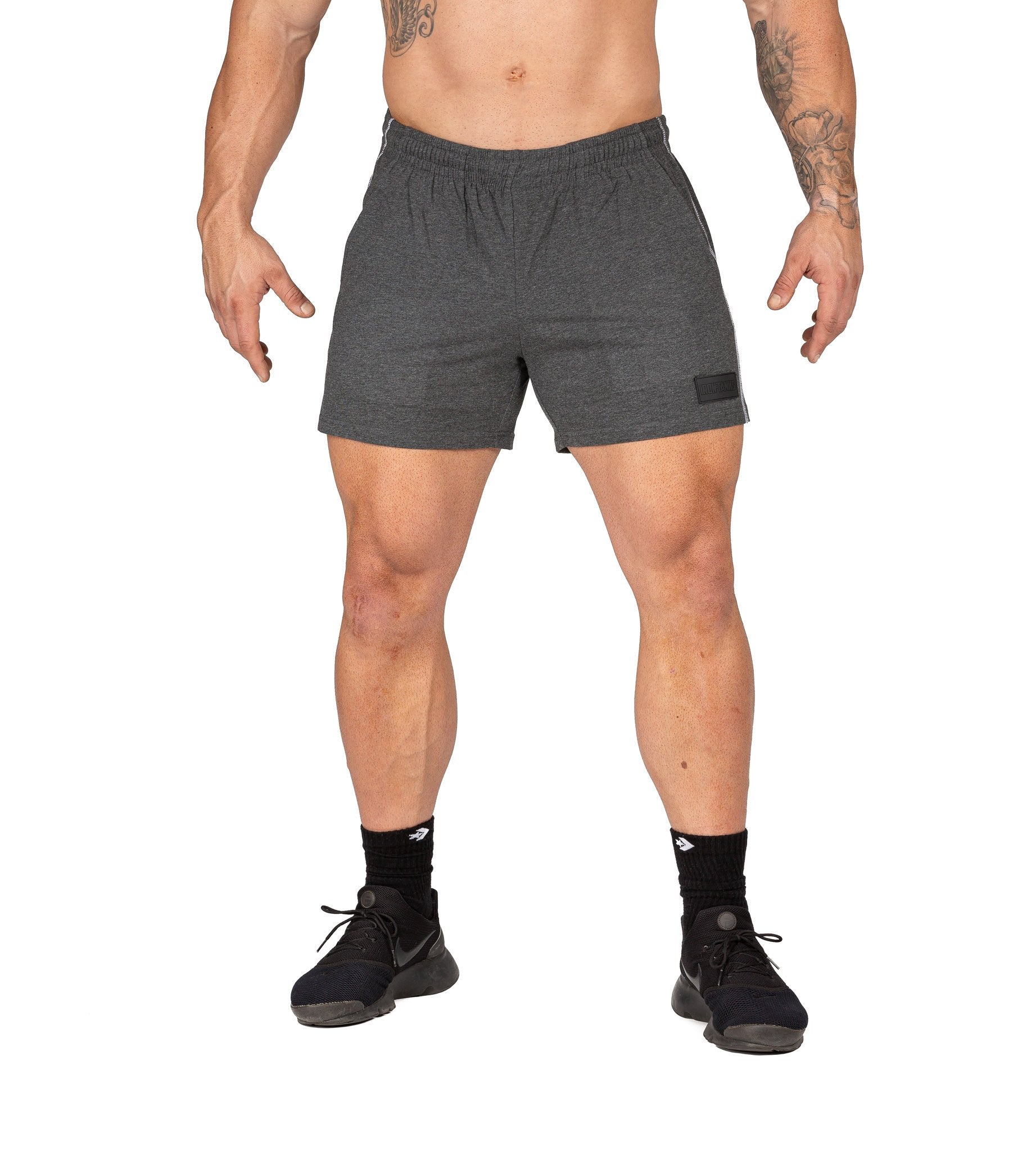 Men's Gym Shorts Bodybuilding Training Workout Charcoal | Iron Tanks