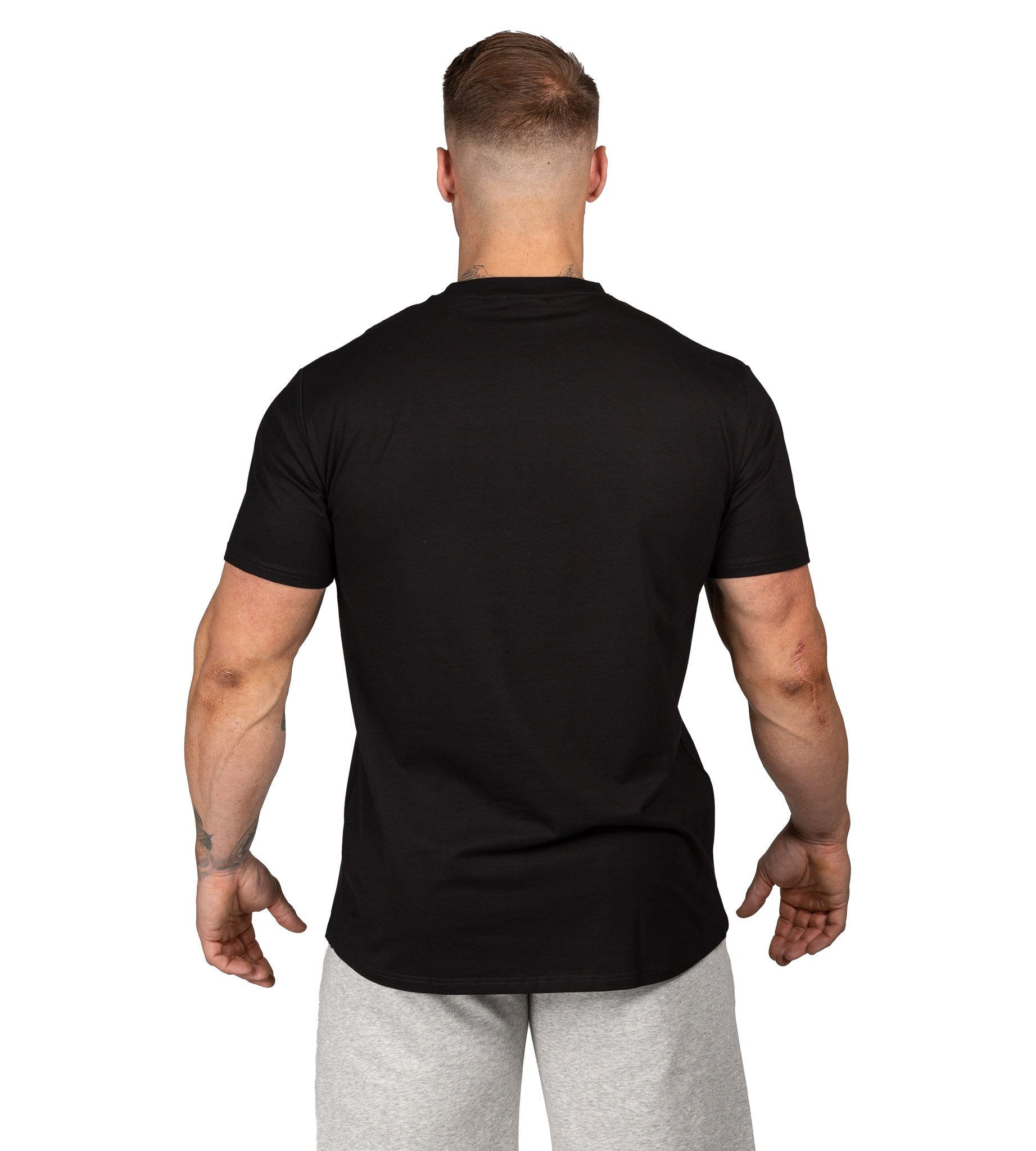 Men's Gym Tee Bodybuilding Workout T-Shirt Top Black | Iron Tanks