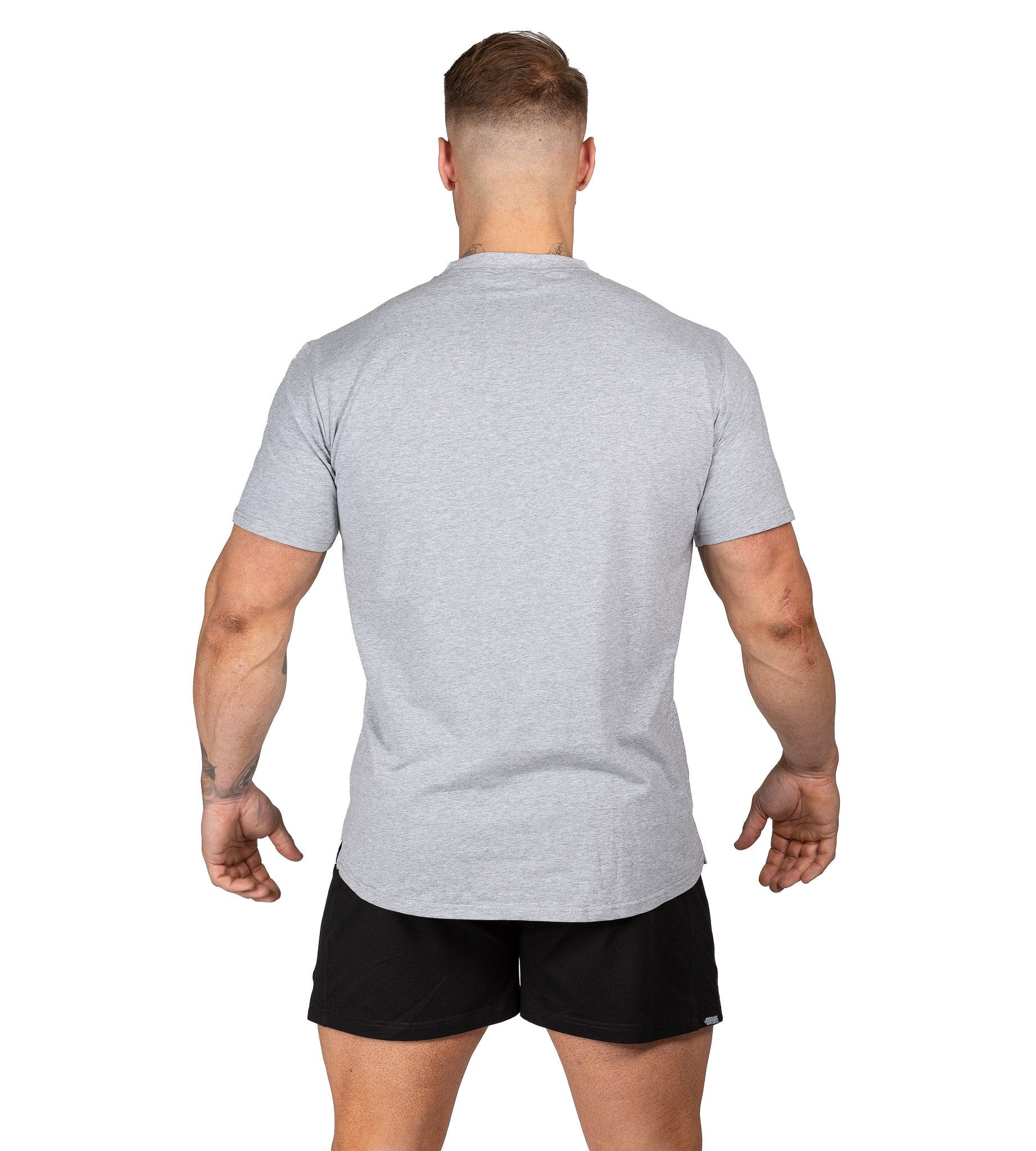 Men's Gym Tee Grey Bodybuilding Workout Shirt Training | Iron Tanks