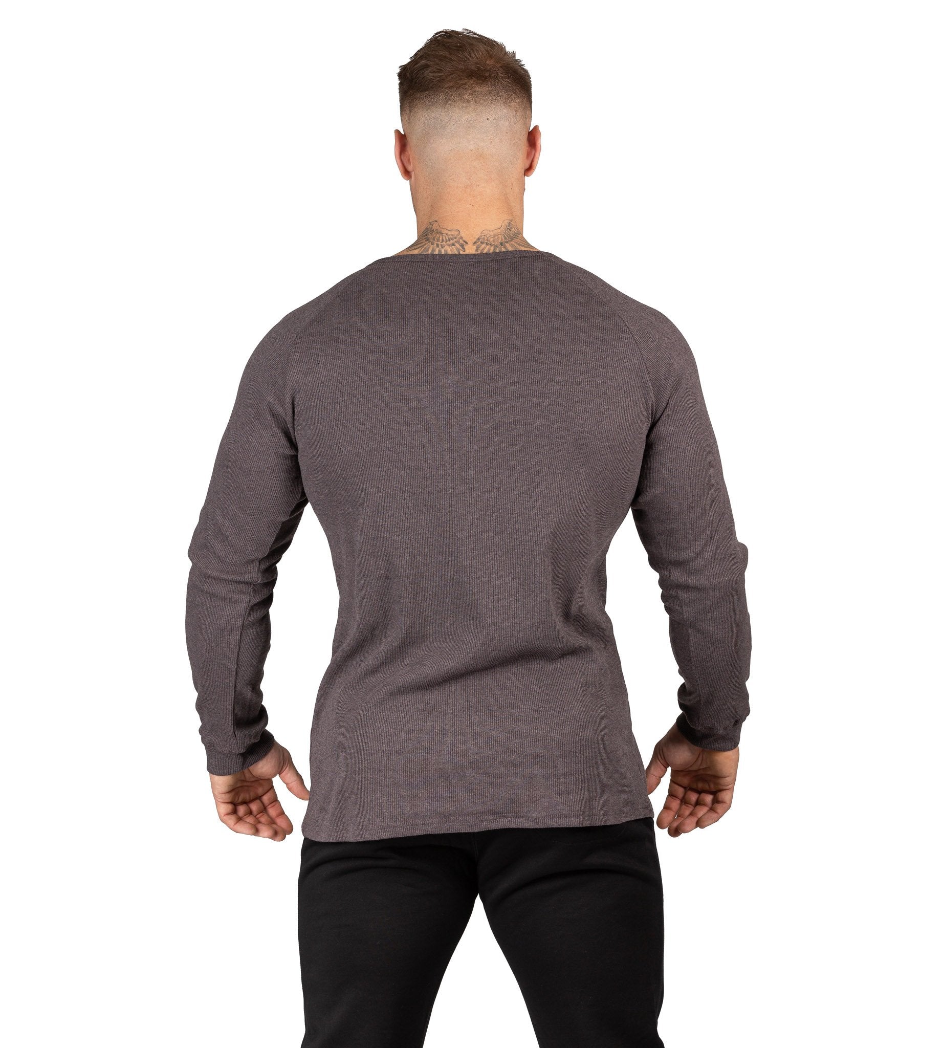 Men's Hulk Long Sleeve Top V2 Charcoal Gym Bodybuilding | Iron Tanks