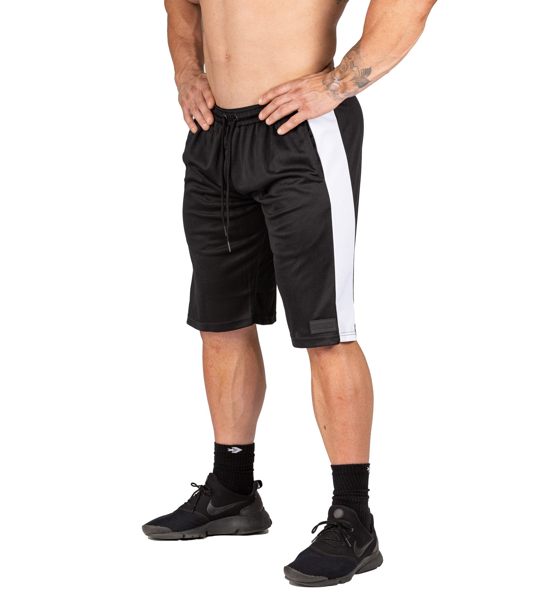 Men's Iron Mesh Gym Shorts Black Bodybuilding Training | Iron Tanks