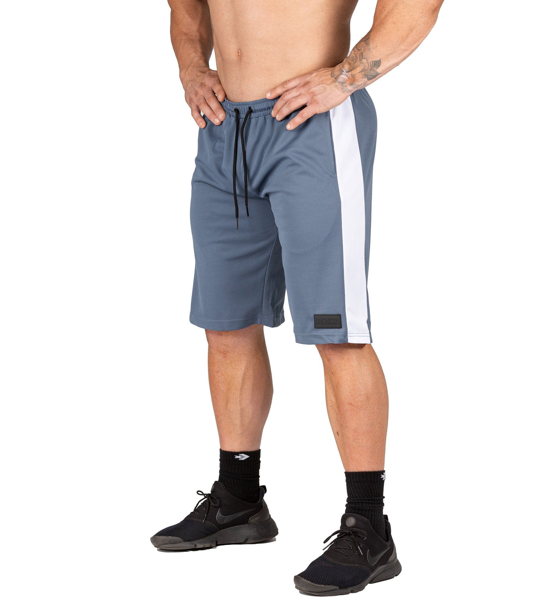Men's Iron Mesh Gym Shorts Grey Bodybuilding Training | Iron Tanks