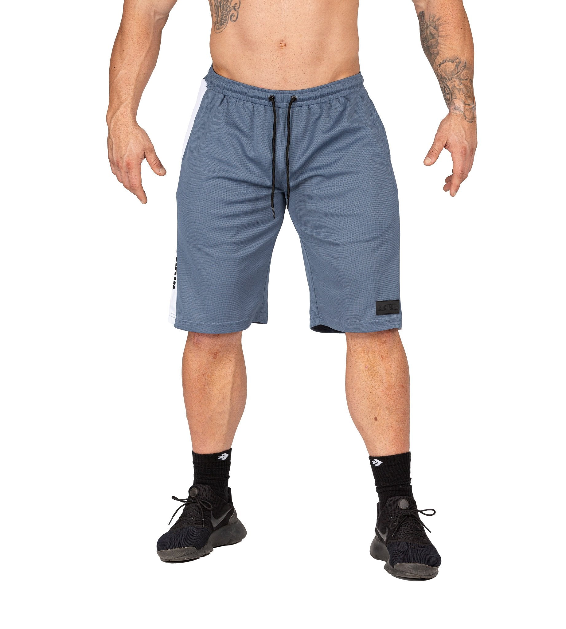 Men's Iron Mesh Gym Shorts Grey Bodybuilding Training | Iron Tanks