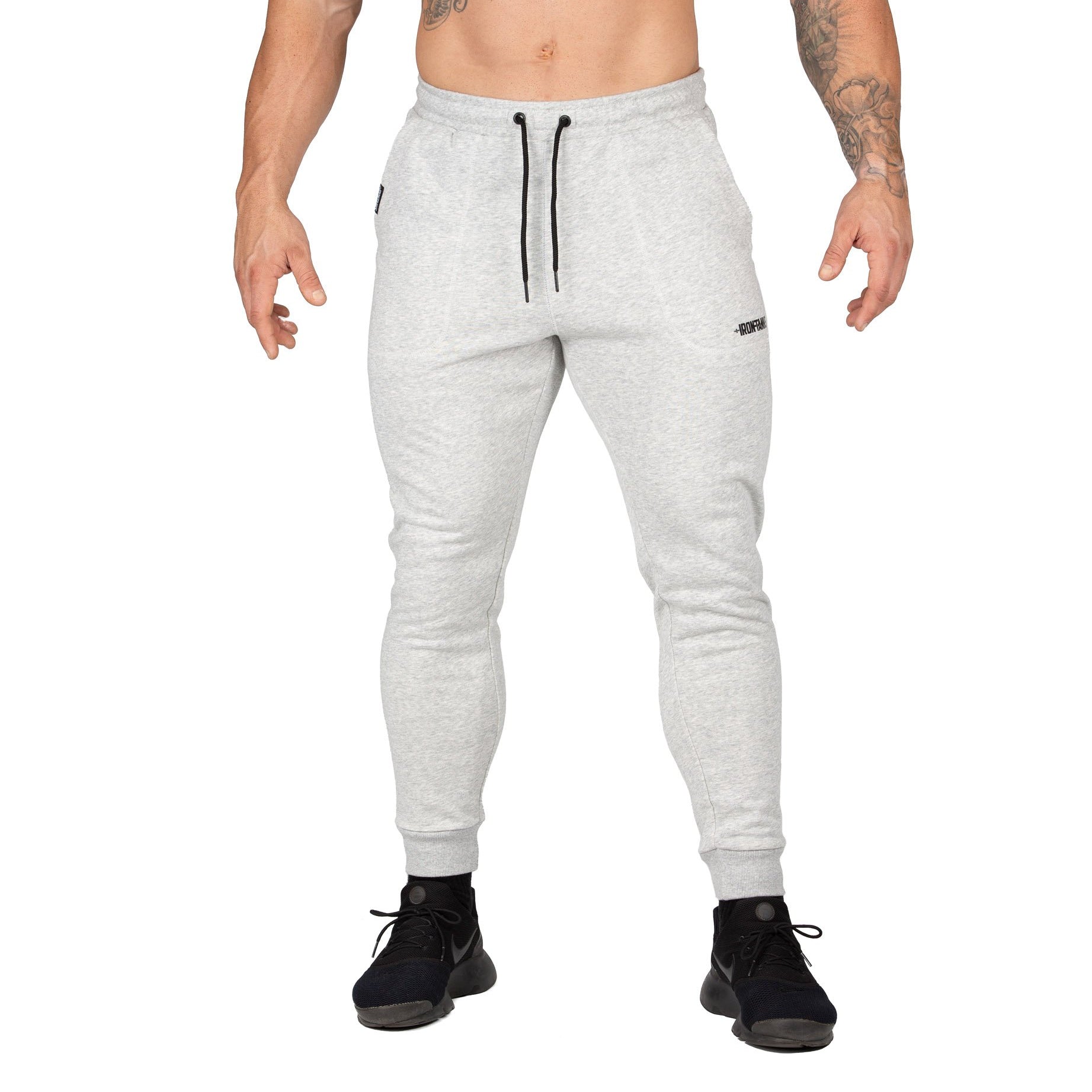 Men's Orion Gym Pants III Grey Workout Sweat Bodybuilding Iron Tanks