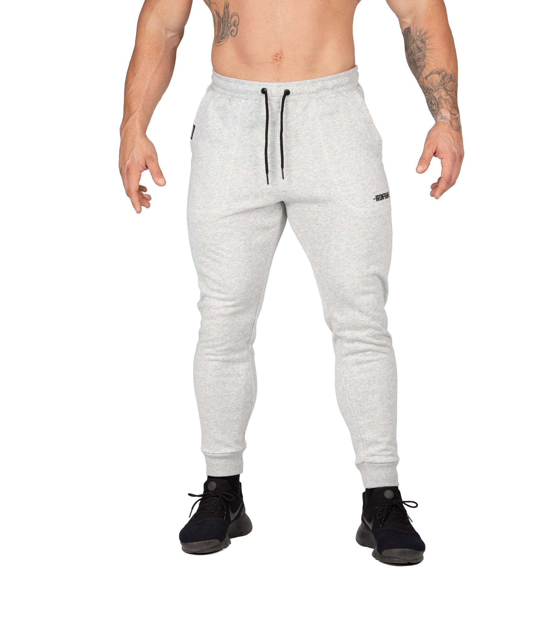 Men's Orion Gym Pants III Grey Workout Sweat Bodybuilding Iron Tanks