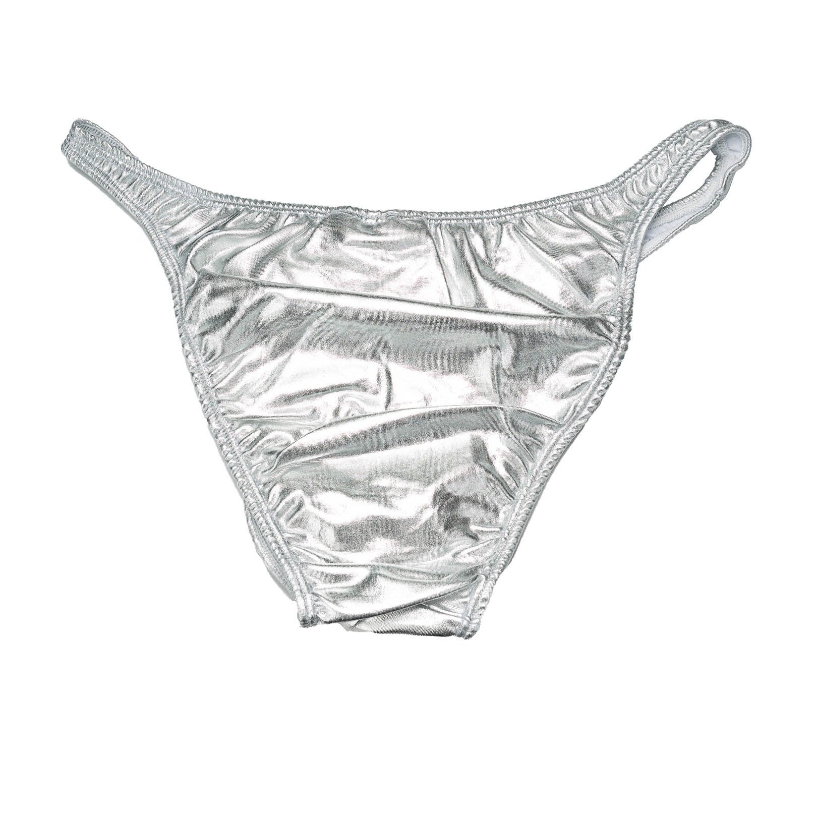 Men's Pro Bodybuilding Posing Trunks Silver Gym Stage | Iron Tanks