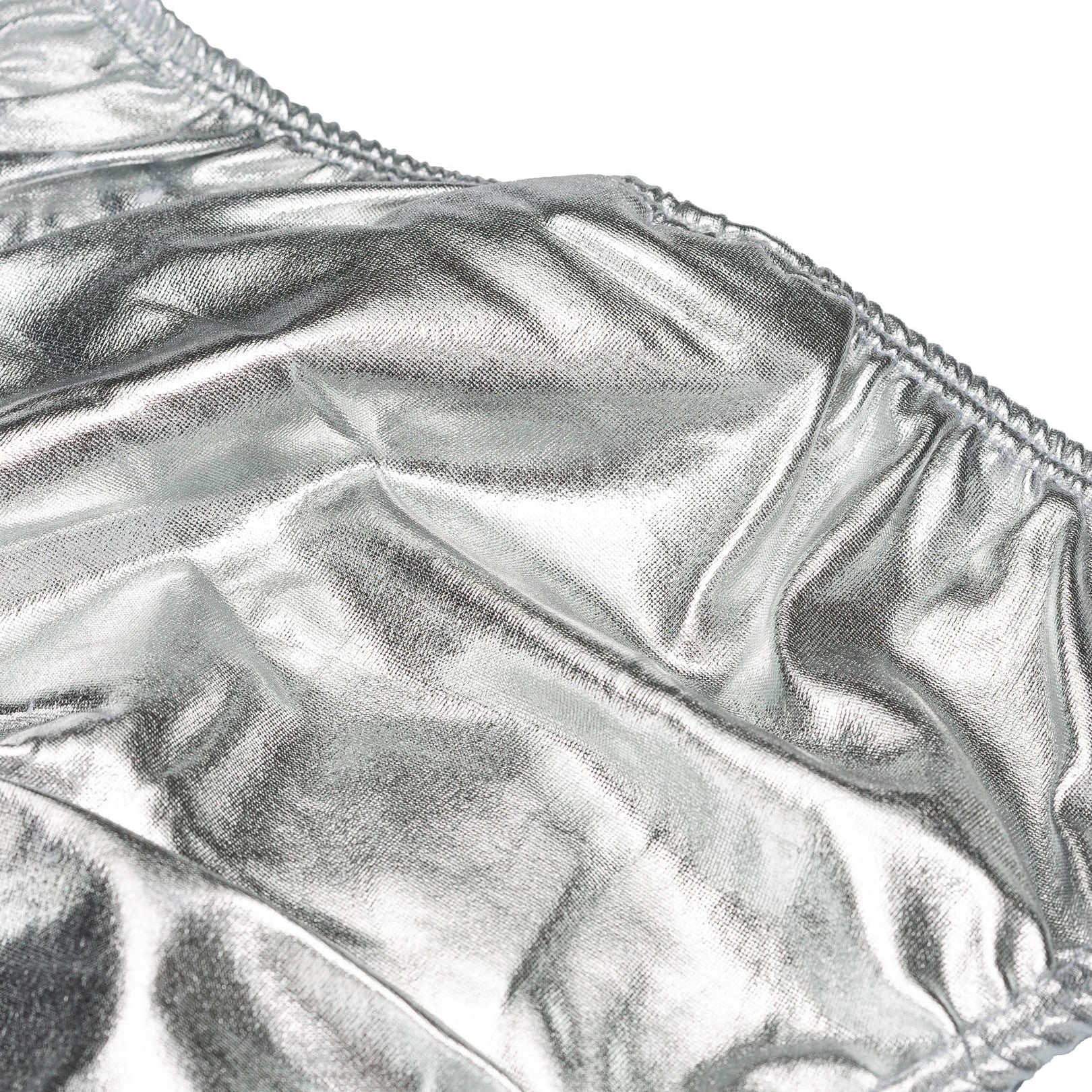 Men's Pro Bodybuilding Posing Trunks Silver Gym Stage | Iron Tanks