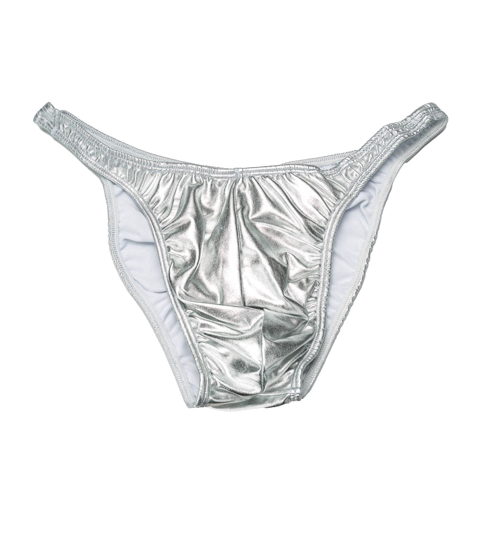 Men's Pro Bodybuilding Posing Trunks Silver Gym Stage | Iron Tanks