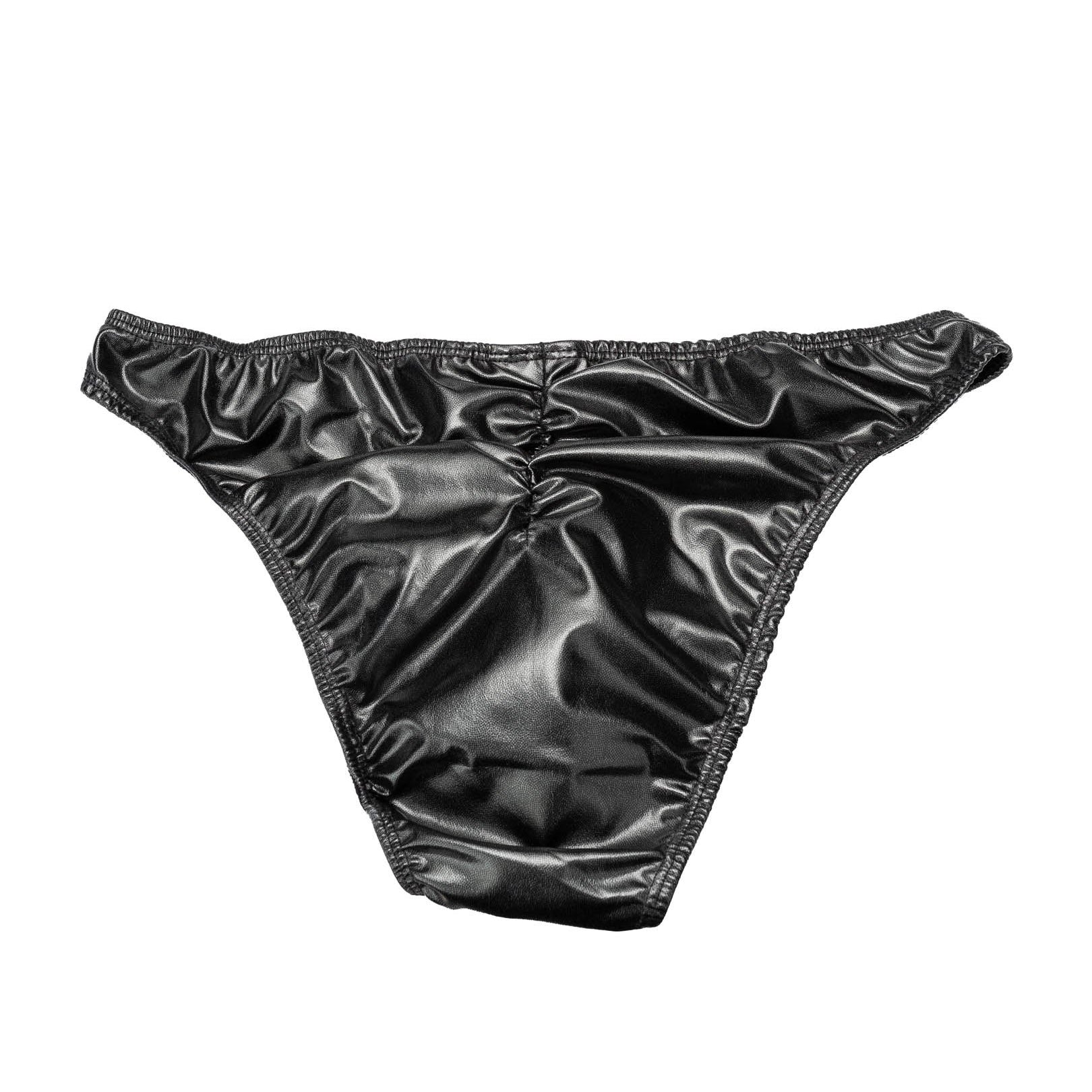 Men's Pro Bodybuilding Posing Trunks with Scrunch Butt Black Gym Competition | Iron Tanks