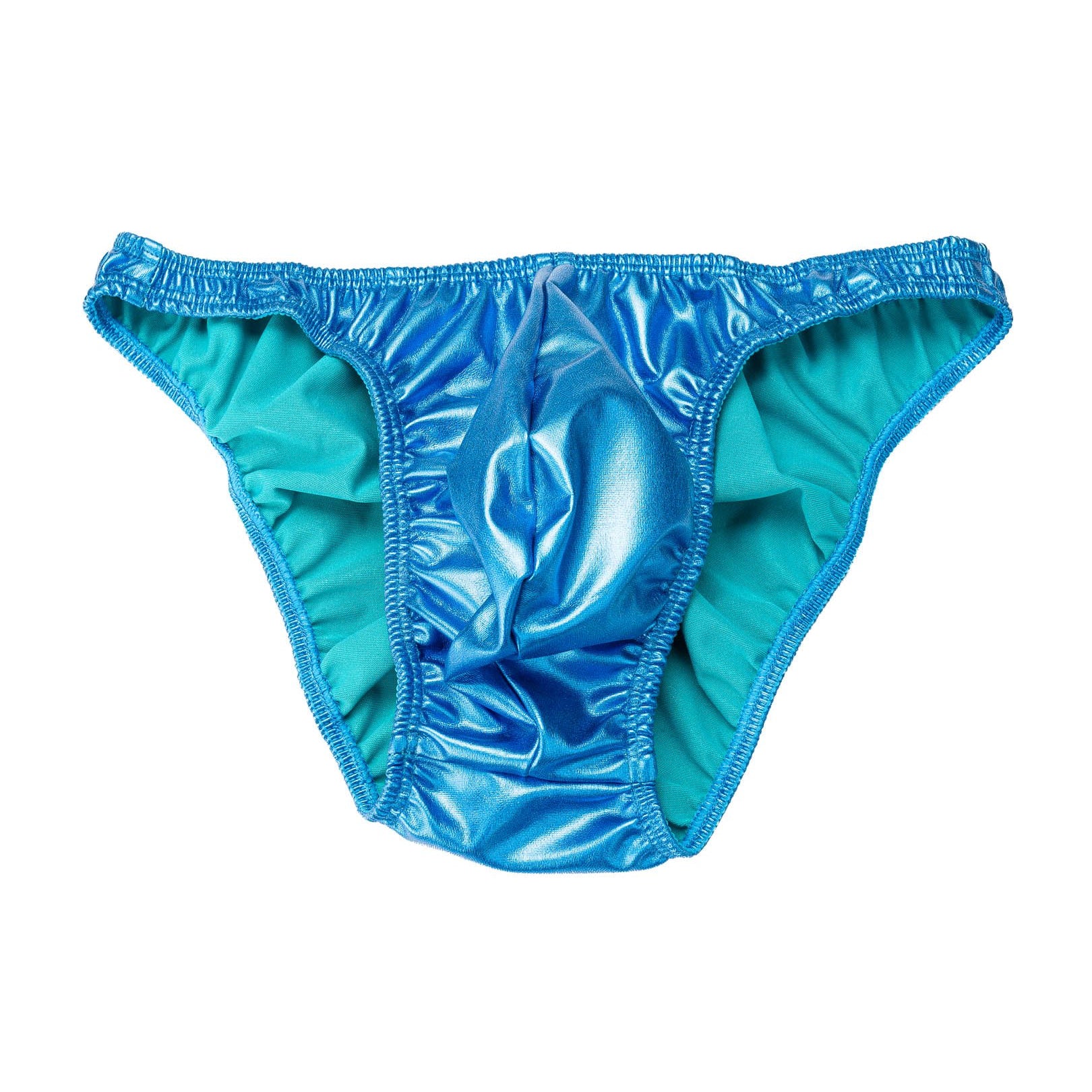 Men's Pro Bodybuilding Posing Trunks with Scrunch Butt Blue Gym Competition | Iron Tanks