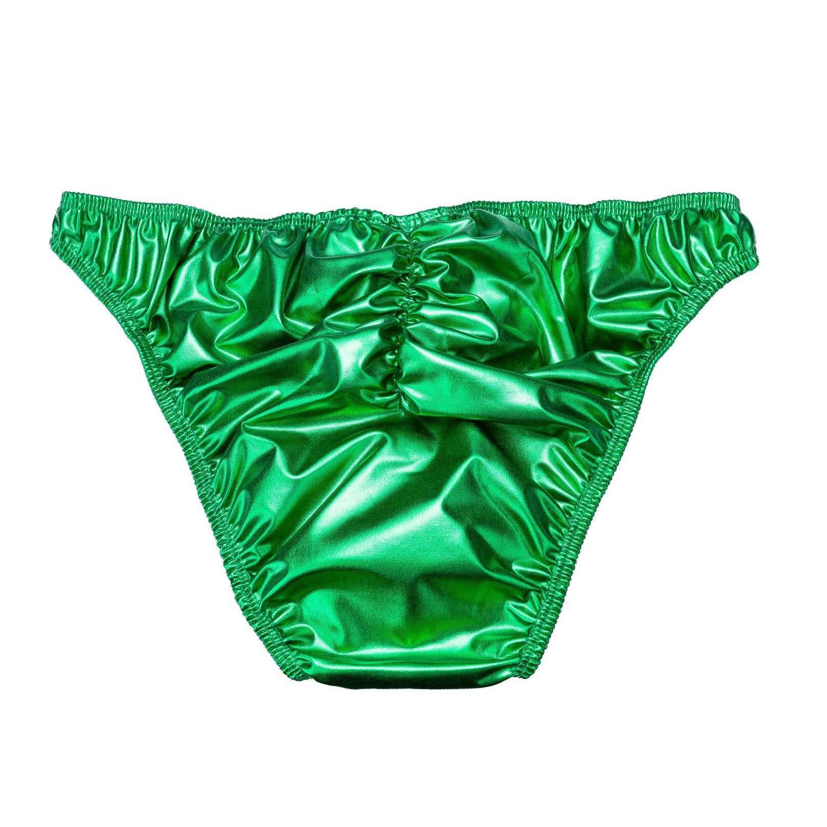 Men's Pro Bodybuilding Posing Trunks with Scrunch Butt Green Gym Competition | Iron Tanks