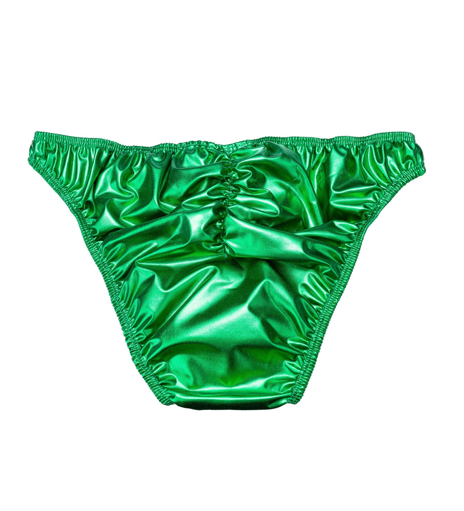 Men's Pro Bodybuilding Posing Trunks with Scrunch Butt Green Gym Competition | Iron Tanks