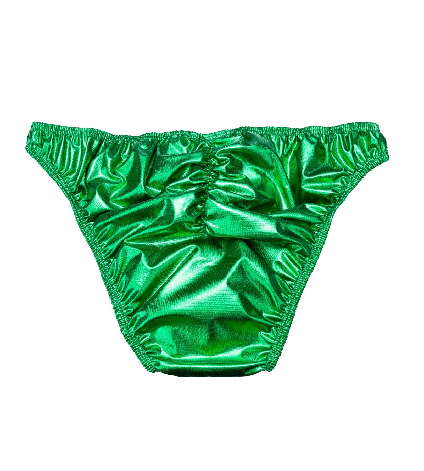 Men's Pro Bodybuilding Posing Trunks with Scrunch Butt Green Gym Competition | Iron Tanks