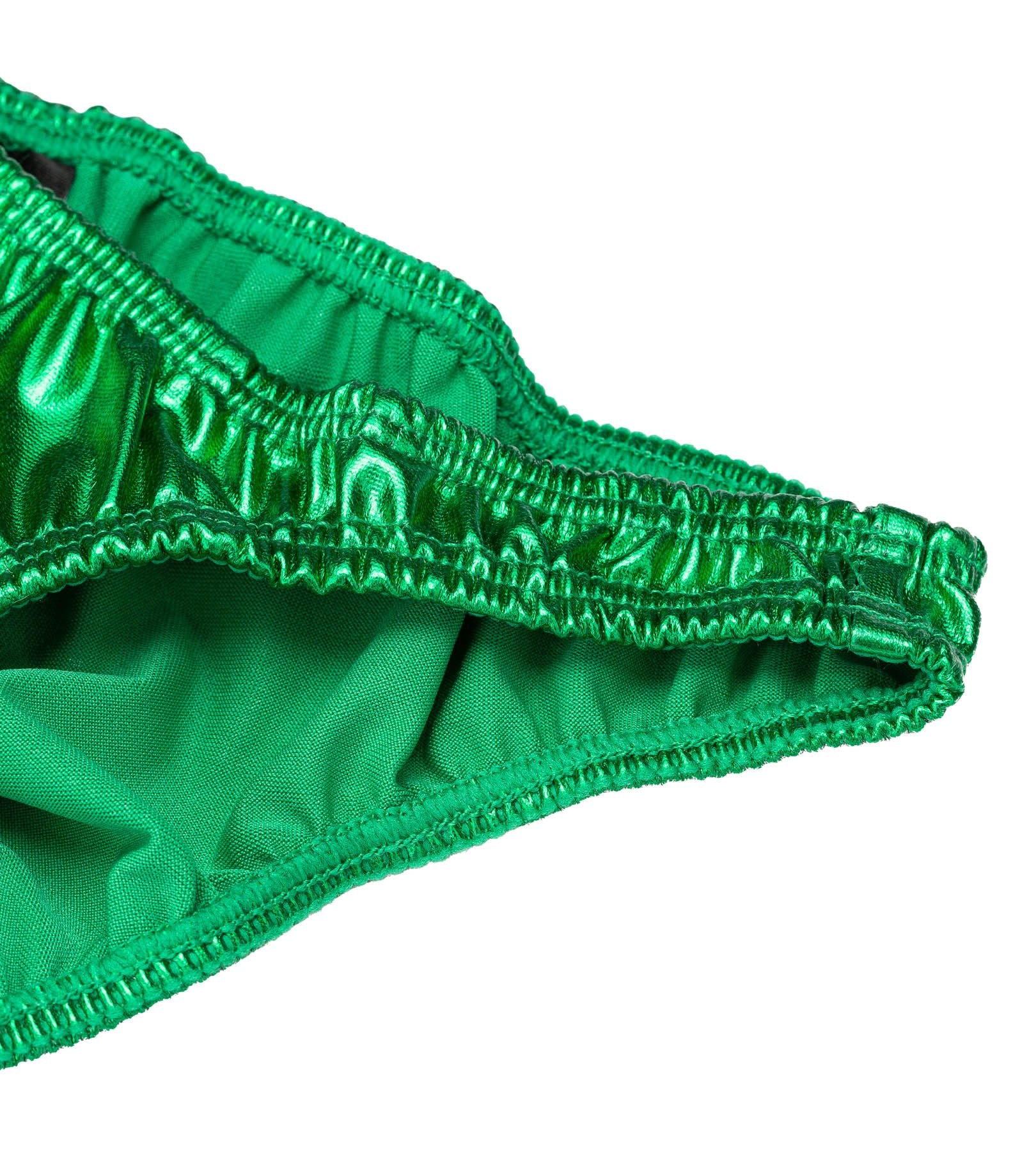 Men's Pro Bodybuilding Posing Trunks with Scrunch Butt Green Gym Competition | Iron Tanks